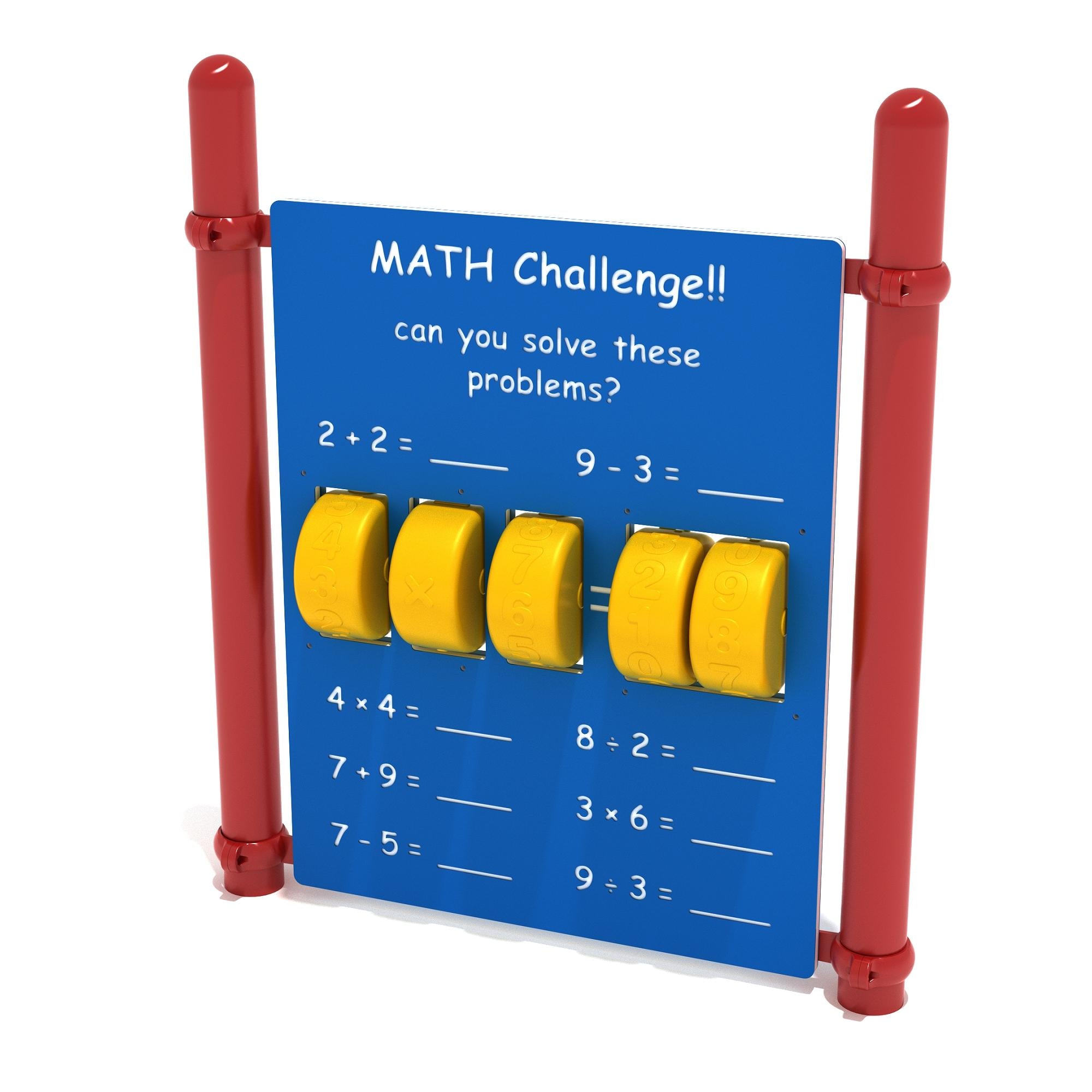 Math Panel with Posts commercial playground equipment