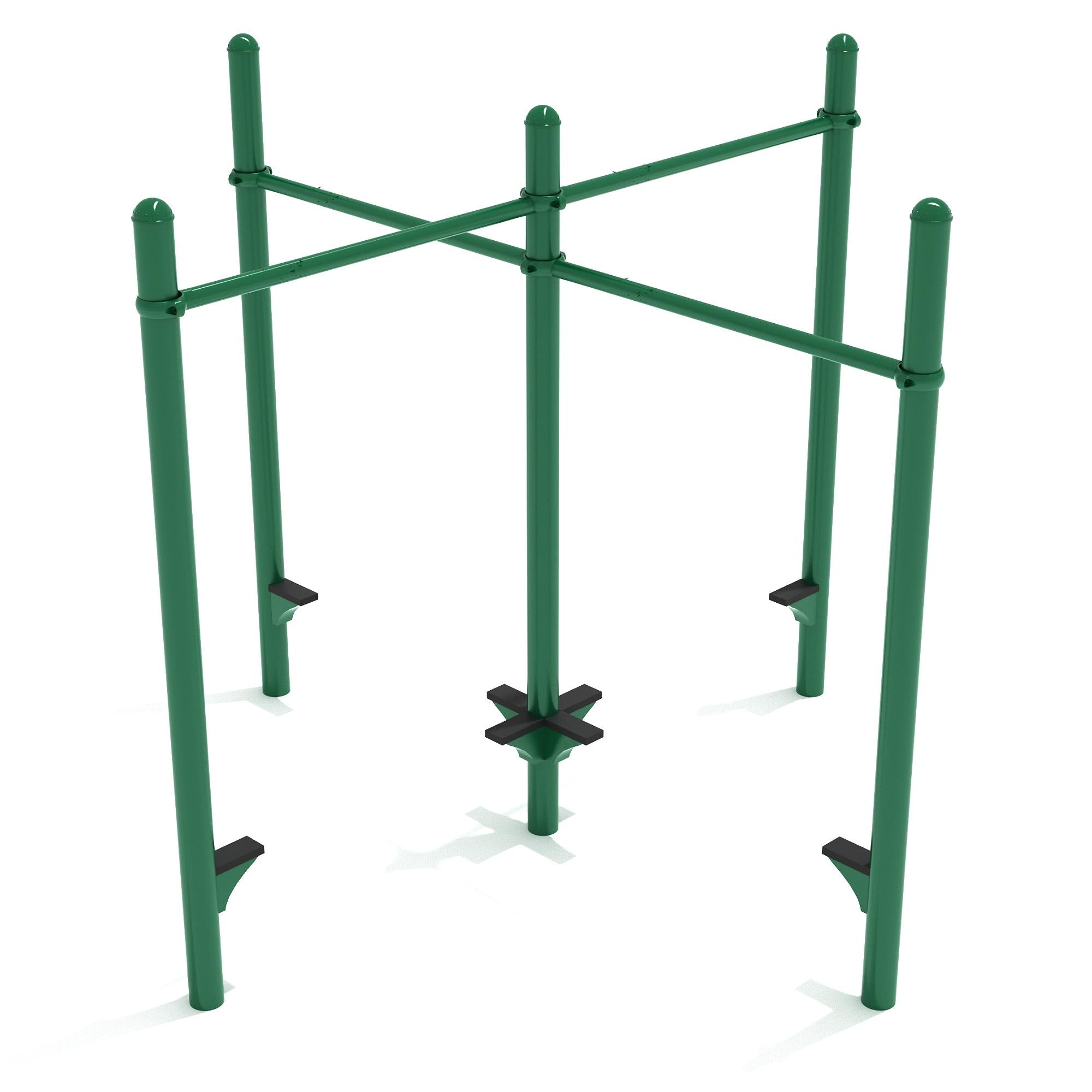 Pull-Up Bar Unit: Quad Station commercial playground equipment