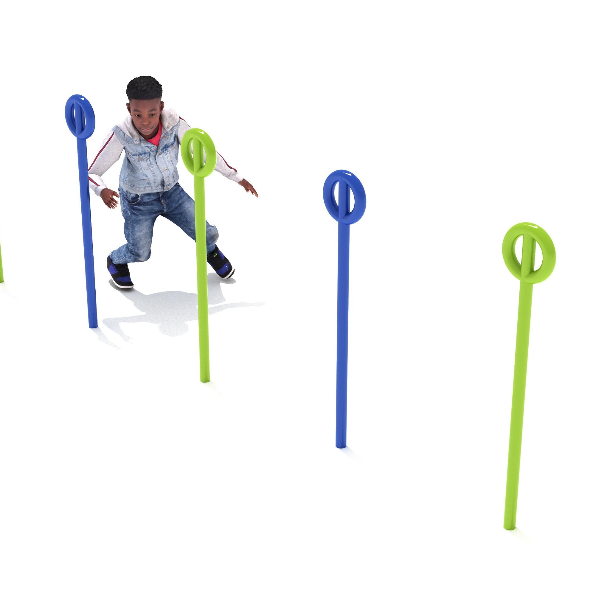 Agility Poles (Set of 5) commercial playground equipment
