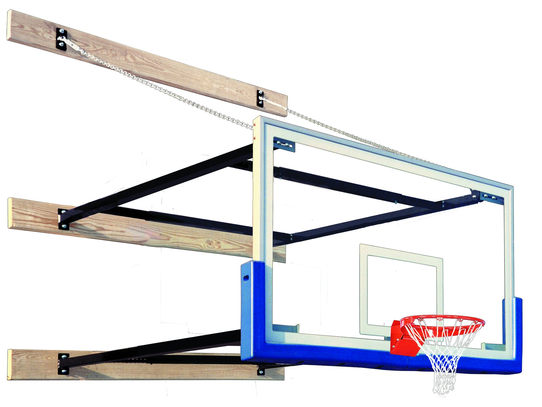 SuperMount68 Commercial Wall-Mount Basketball Goal