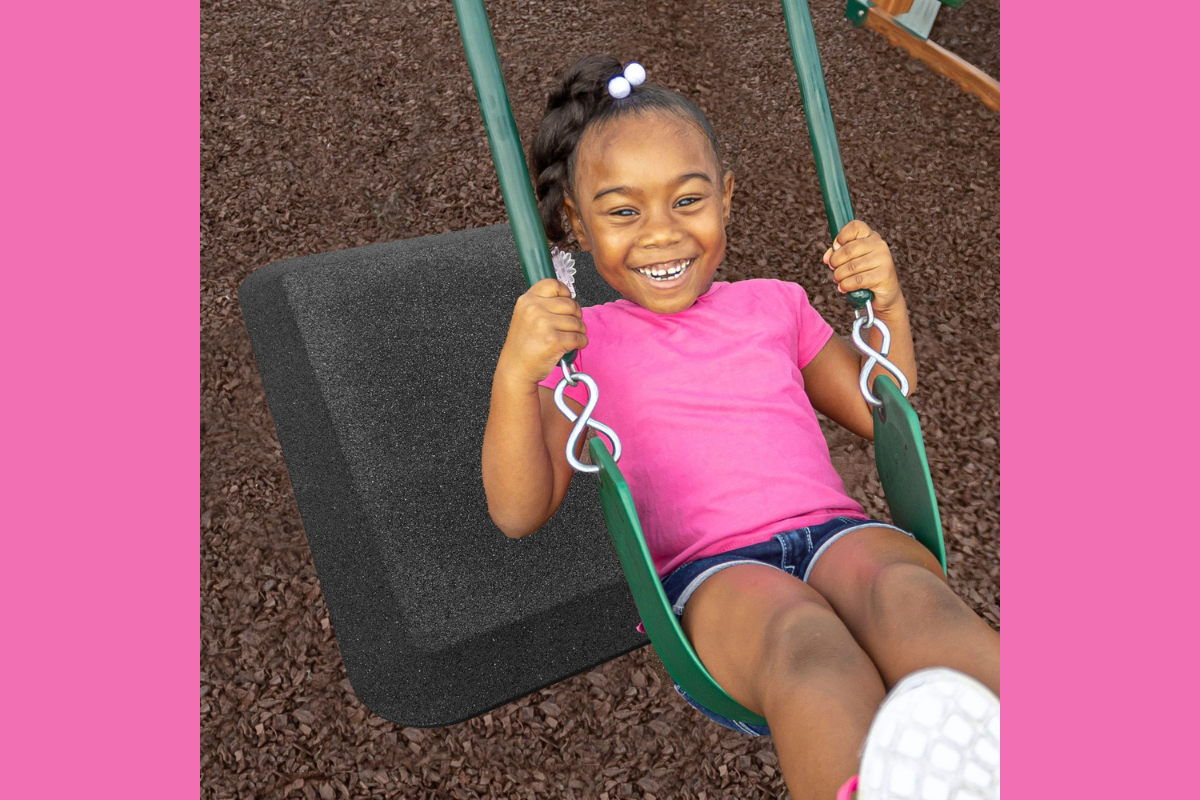 Black Rubber Playground Wear Mat