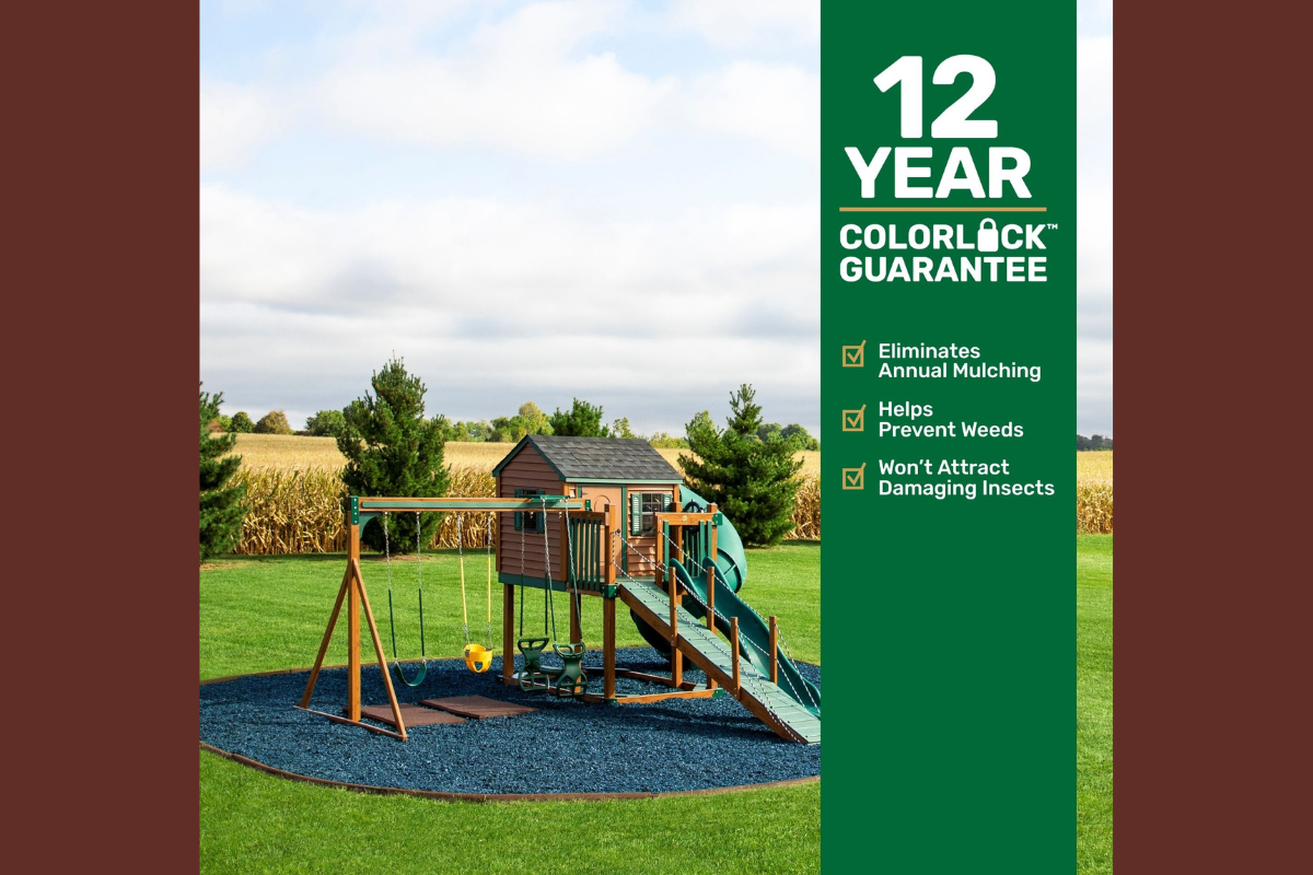 Blue Rubber Playground Mulch