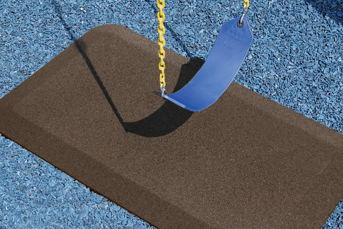Brown Rubber Playground Wear Mat