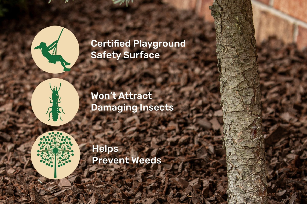 Brown Rubber Playground Mulch