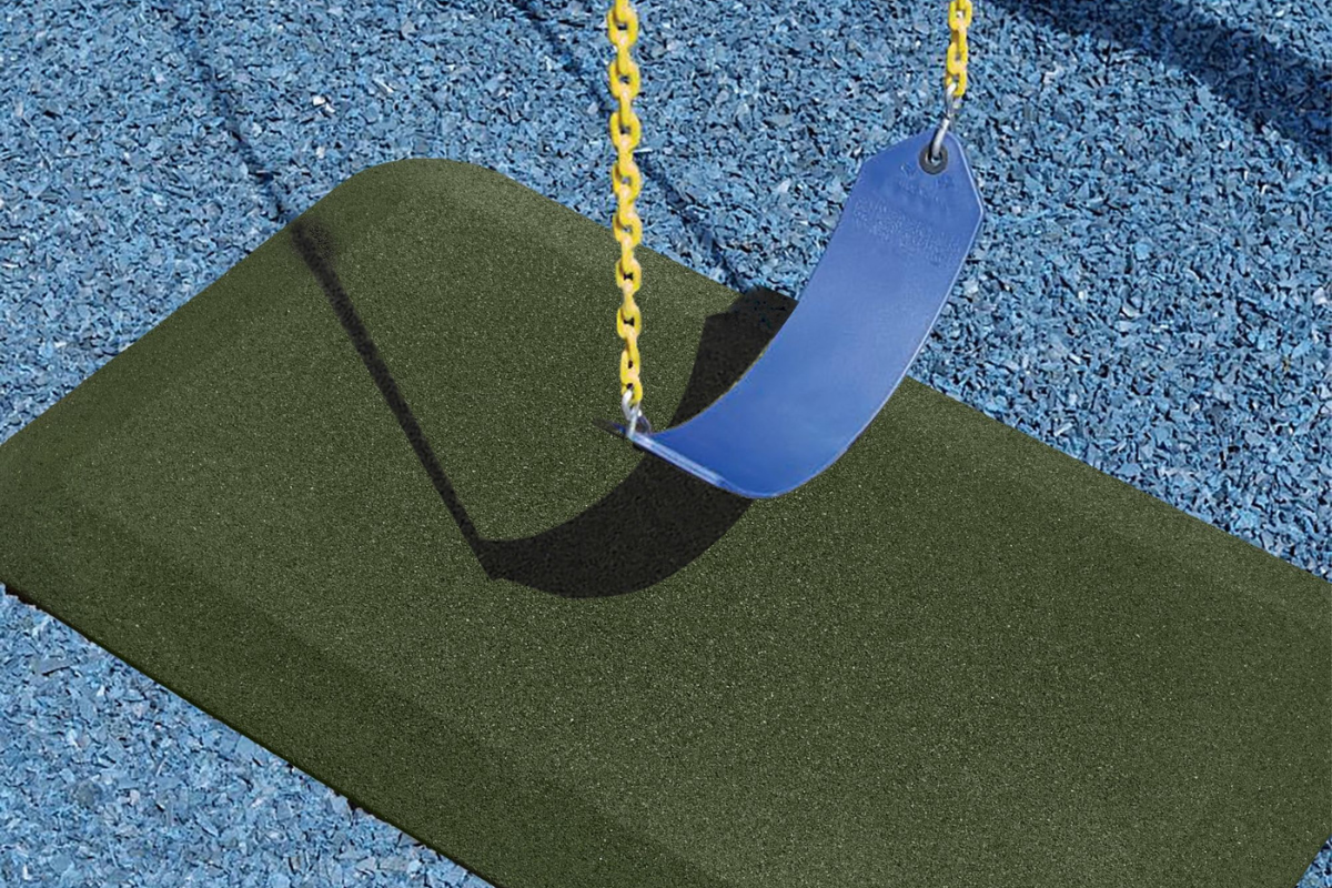 Green Rubber Playground Wear Mat