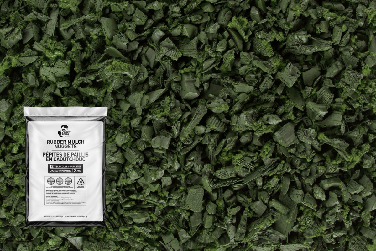 Green Rubber Playground Mulch