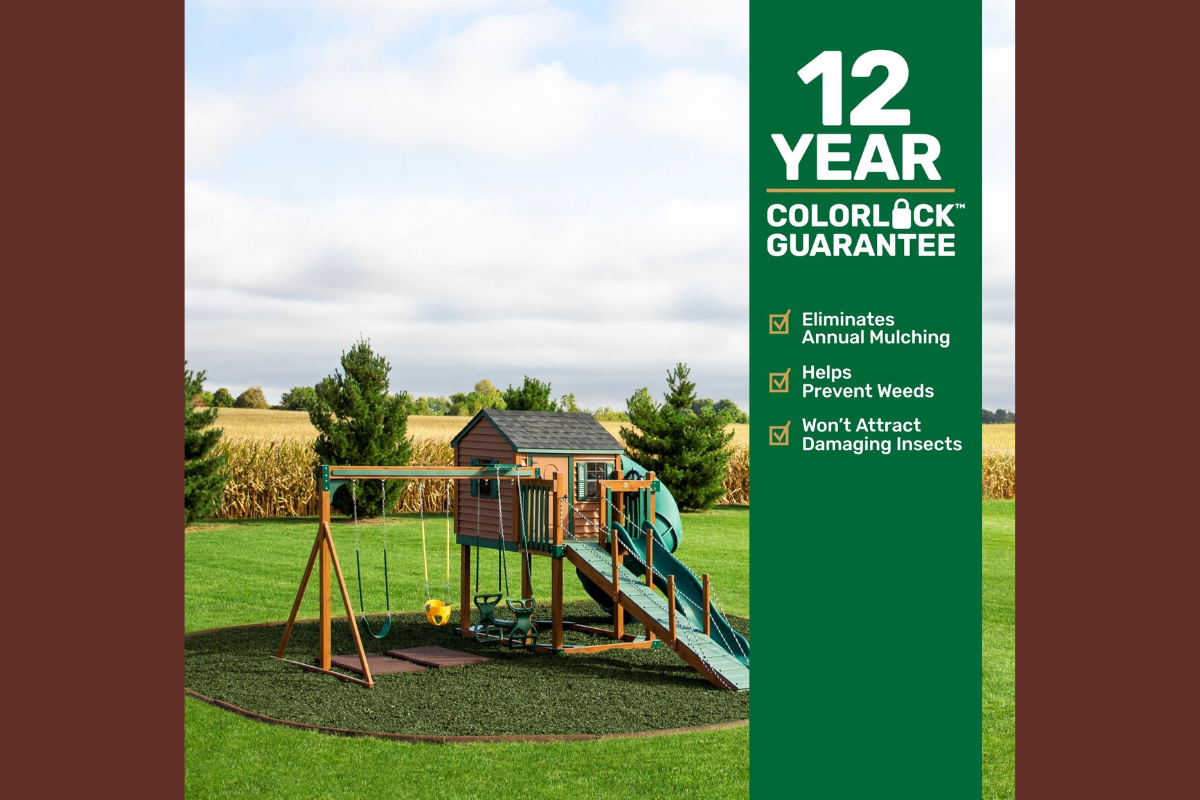 Green Rubber Playground Mulch