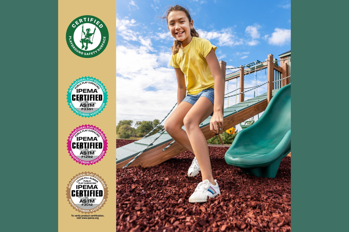 Red Rubber Playground Mulch