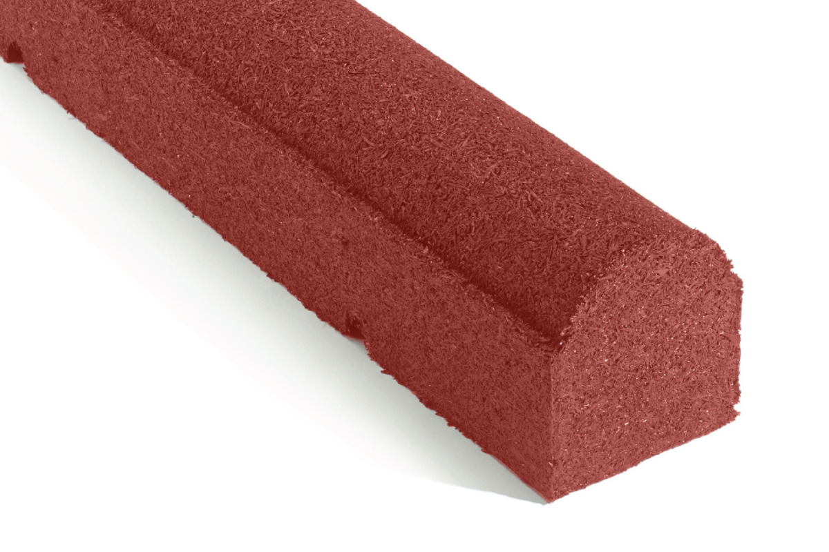 92" Red Rubber Playground Timbers