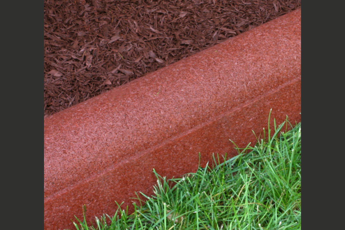 92" Red Rubber Playground Timbers