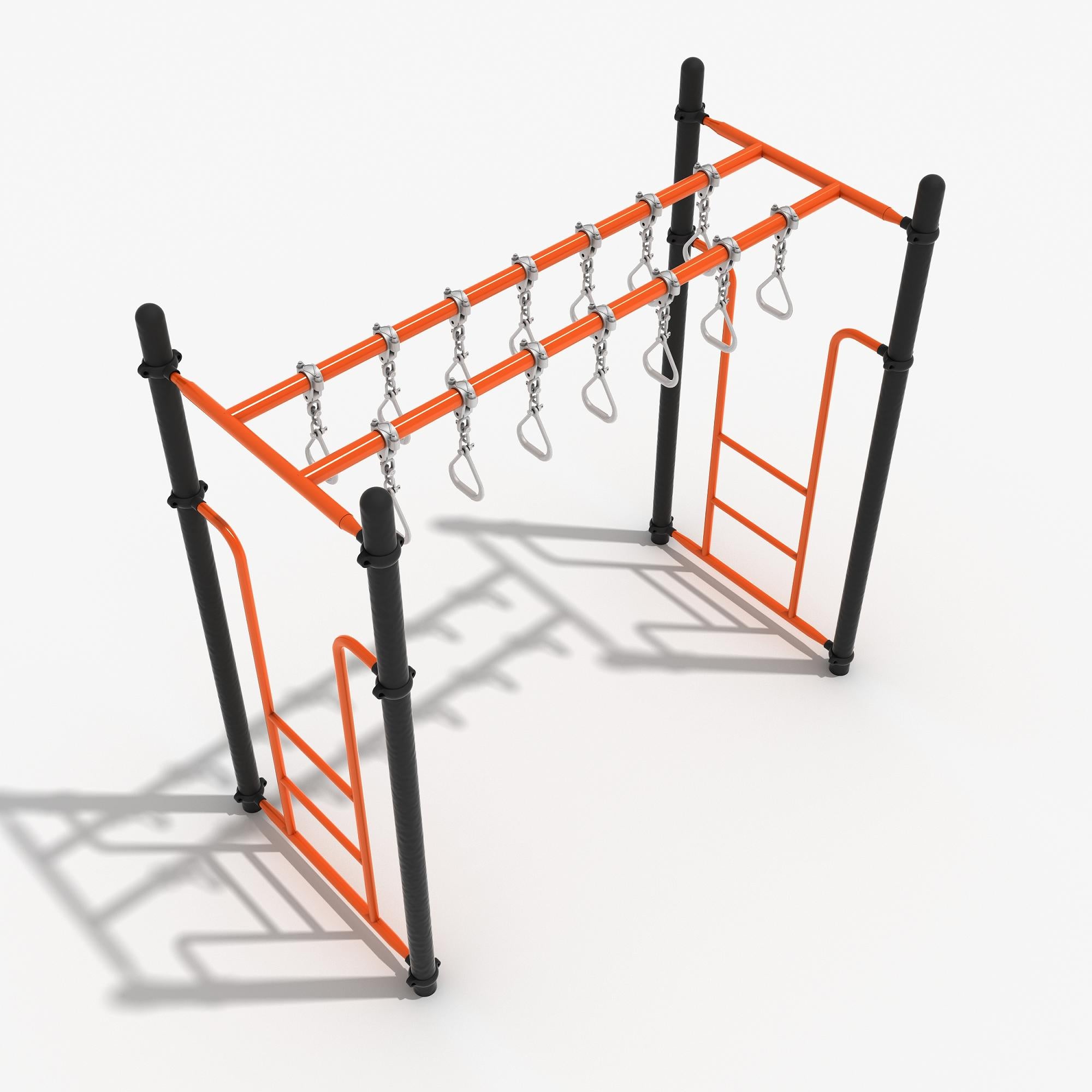 Double Straight Swinging Ring Ladder commercial playground equipment