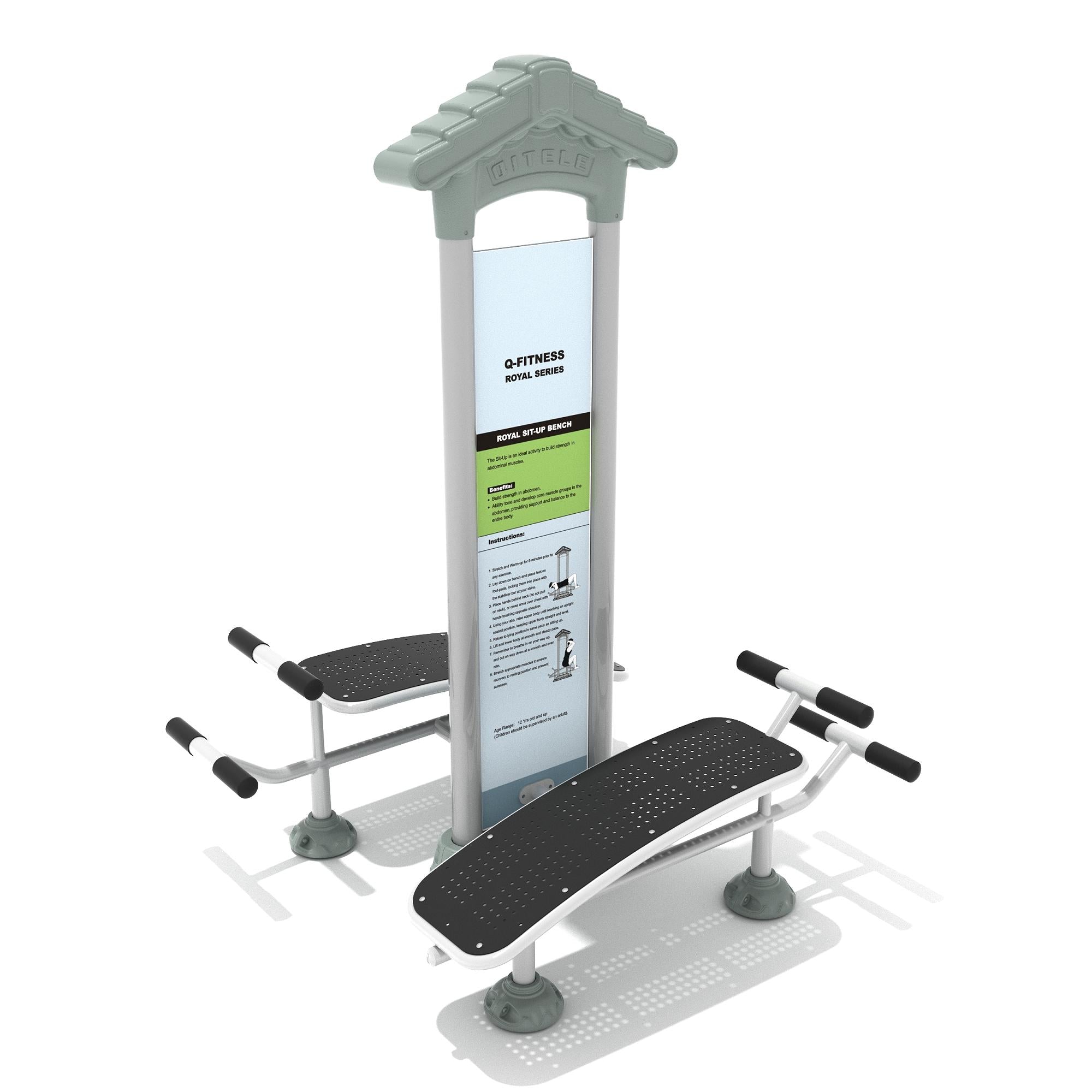 Sit Up Bench: Royal Double Station commercial playground equipment