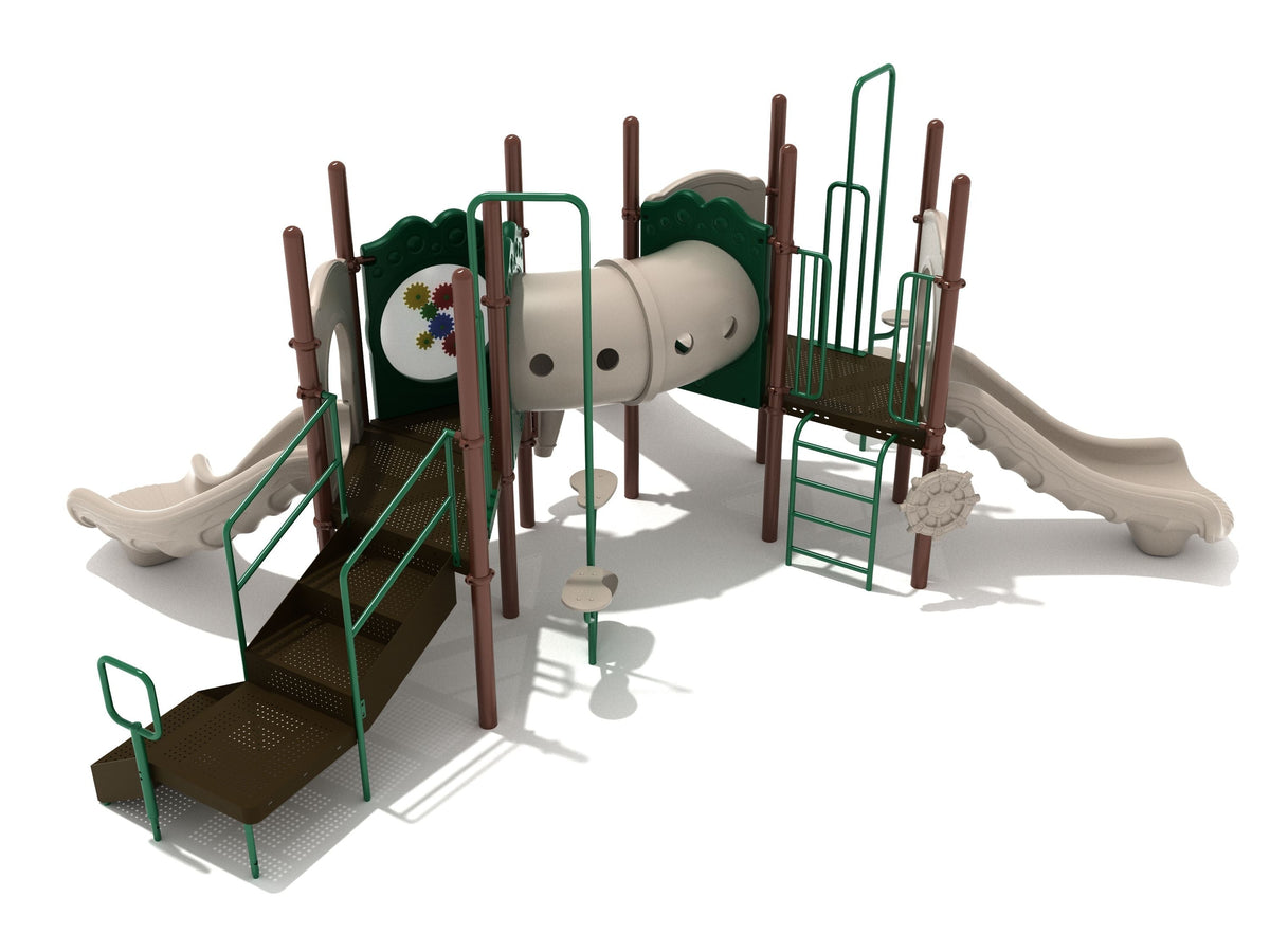 Ann Arbor commercial playground in Neutral colors, front view