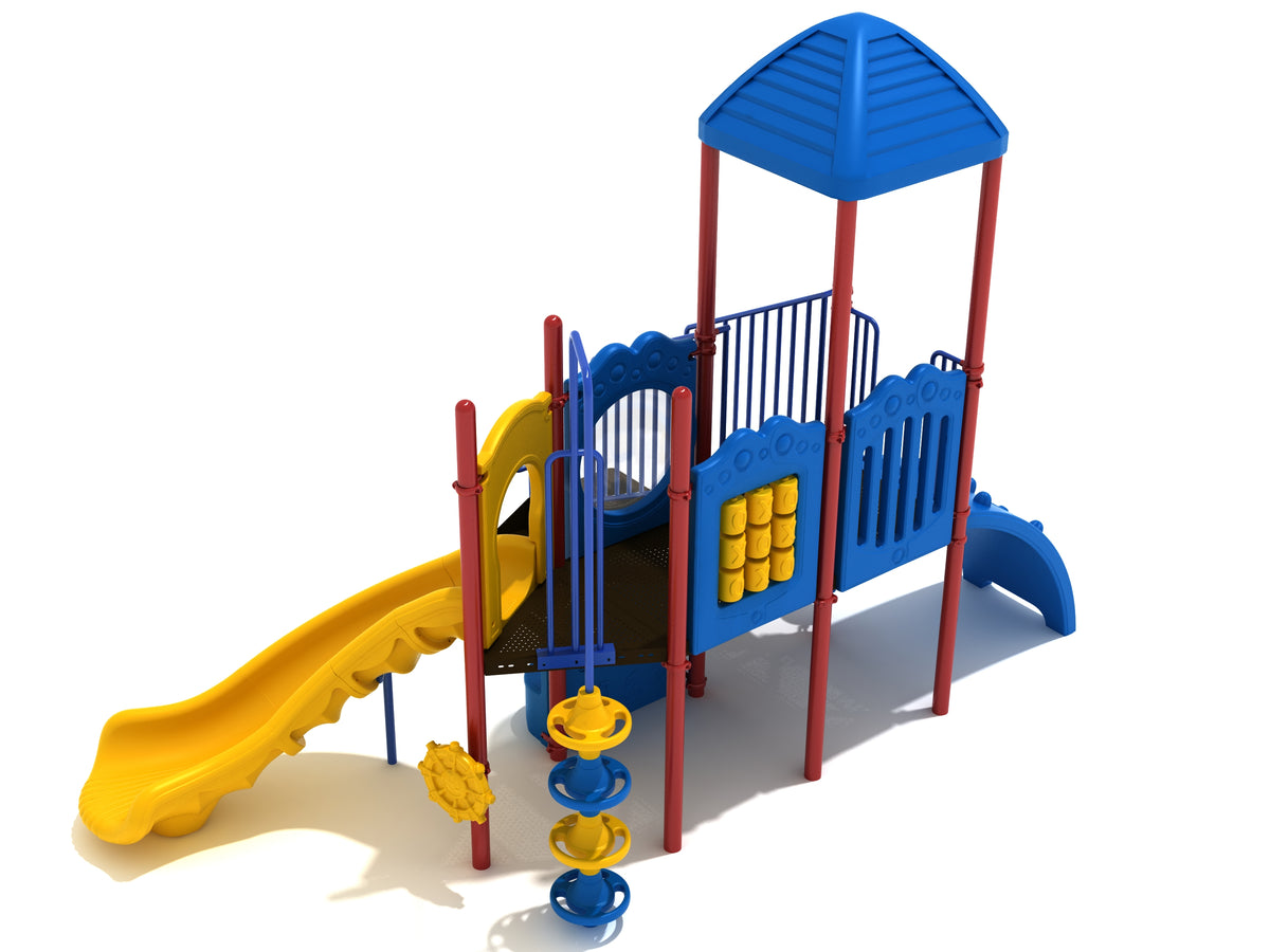 Diamond Head commercial playground in Primary colors, front view
