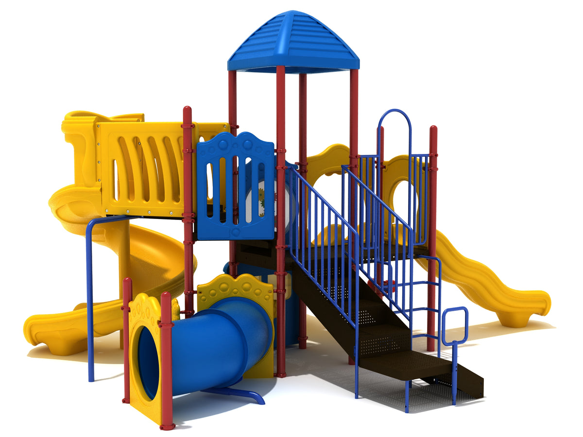 Hanauma Bay commercial playground in Primary colors, front view