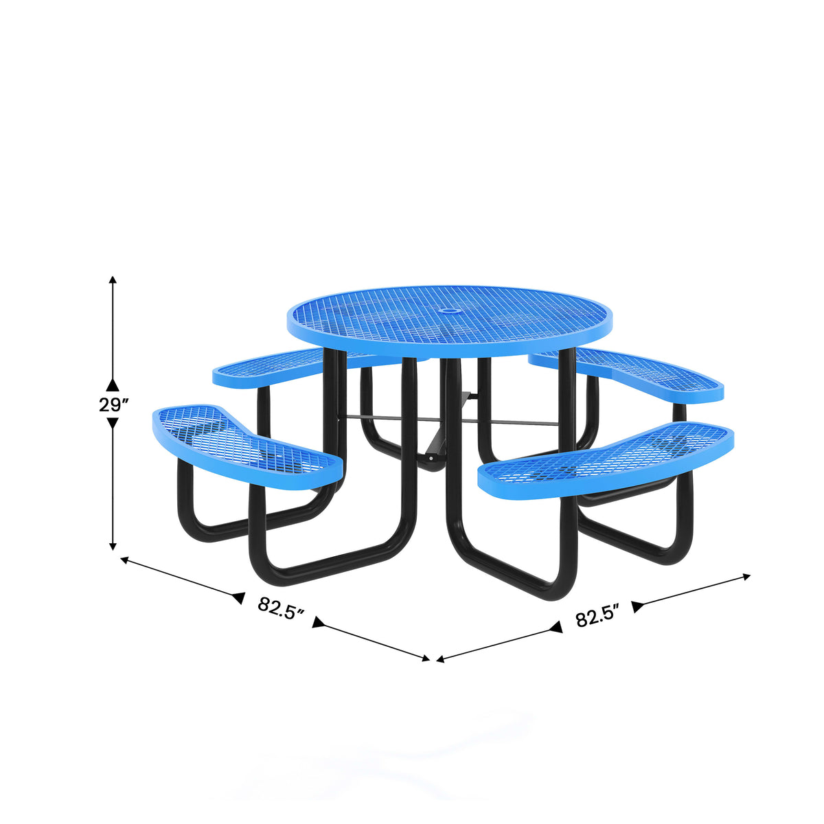 Creekside round anchored picnic table, alternate view 3