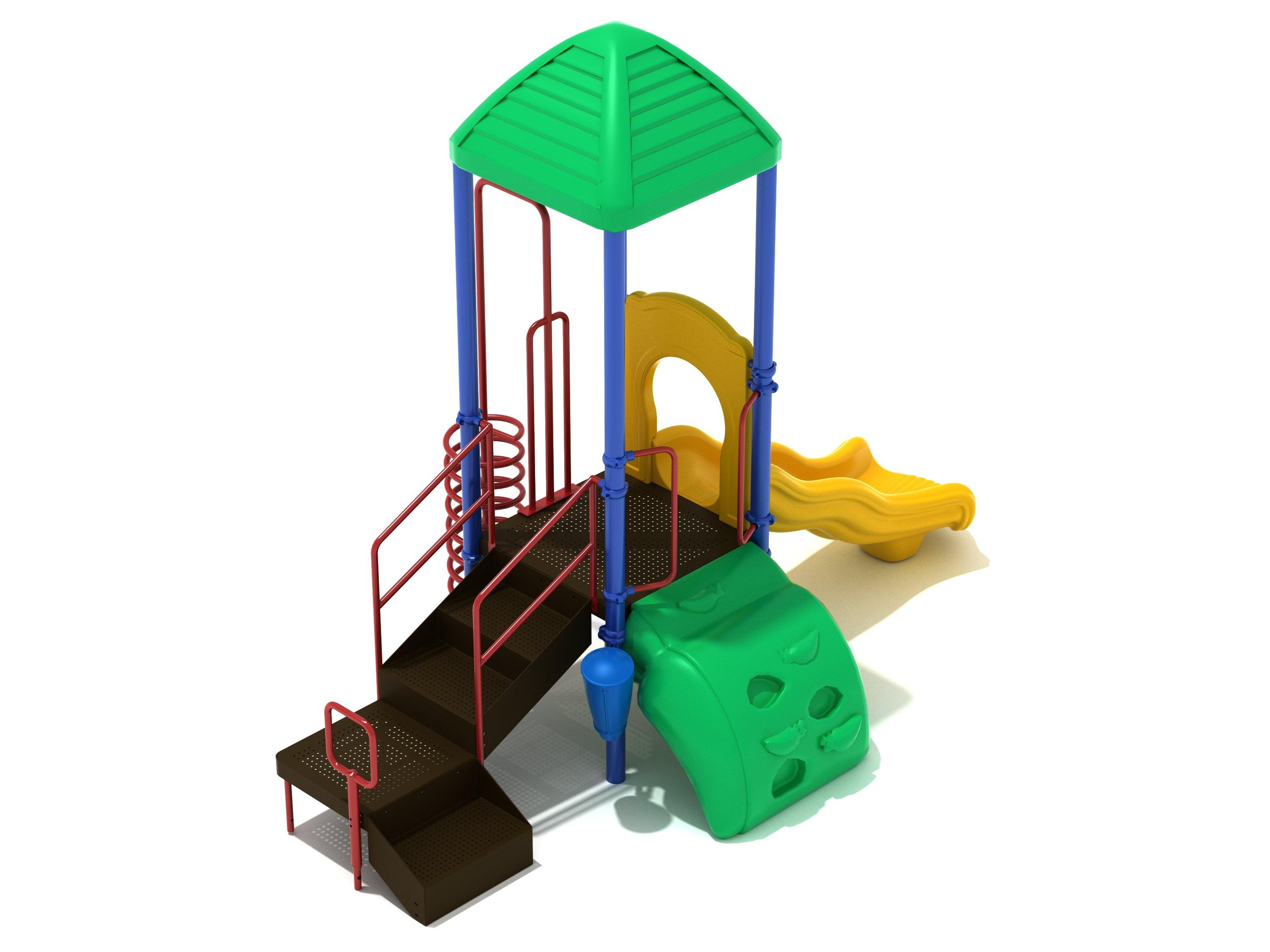 Port Liberty commercial playground in Primary colors, front view