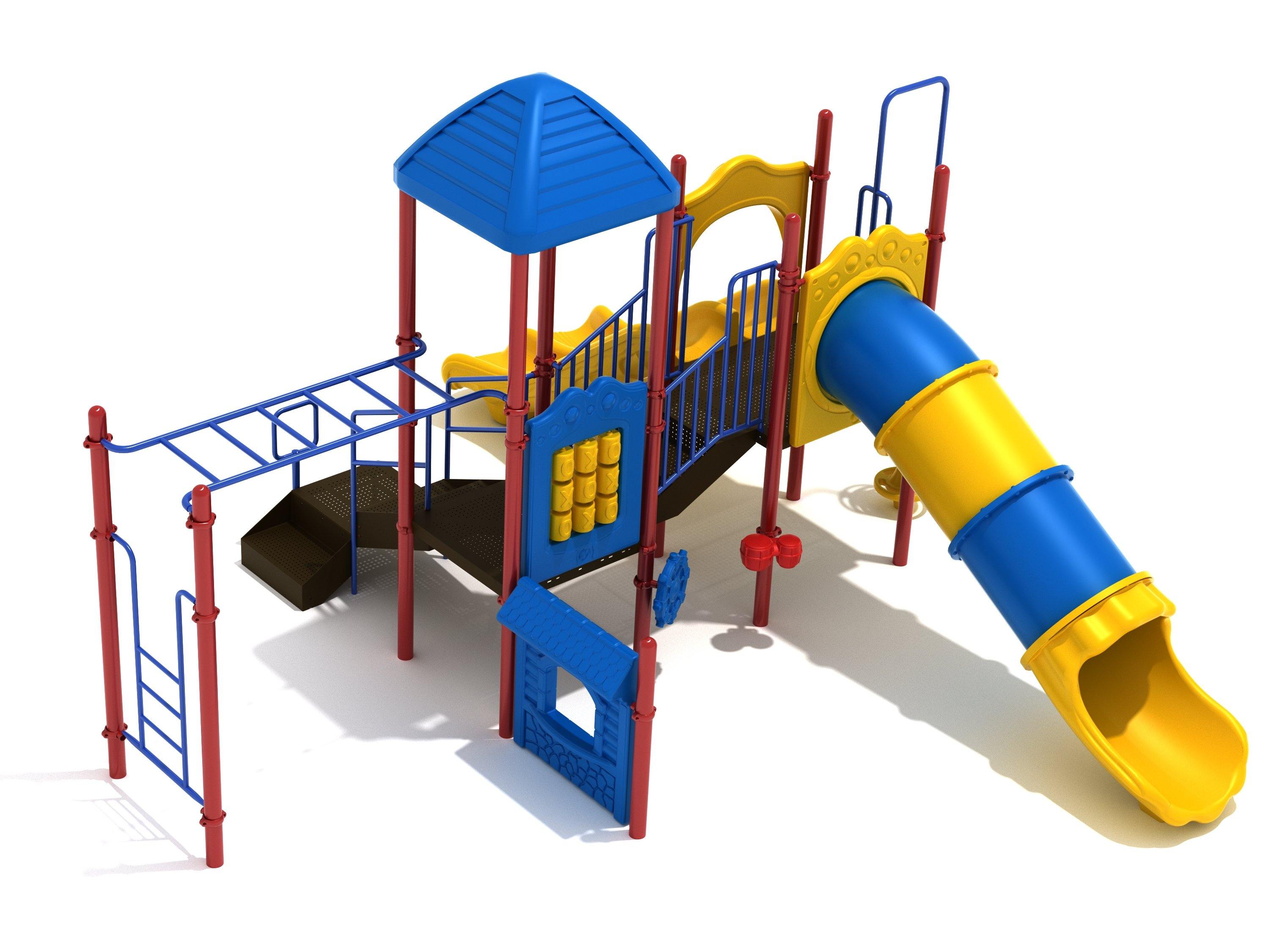 Tidewater Club commercial playground in Primary colors, alternate view