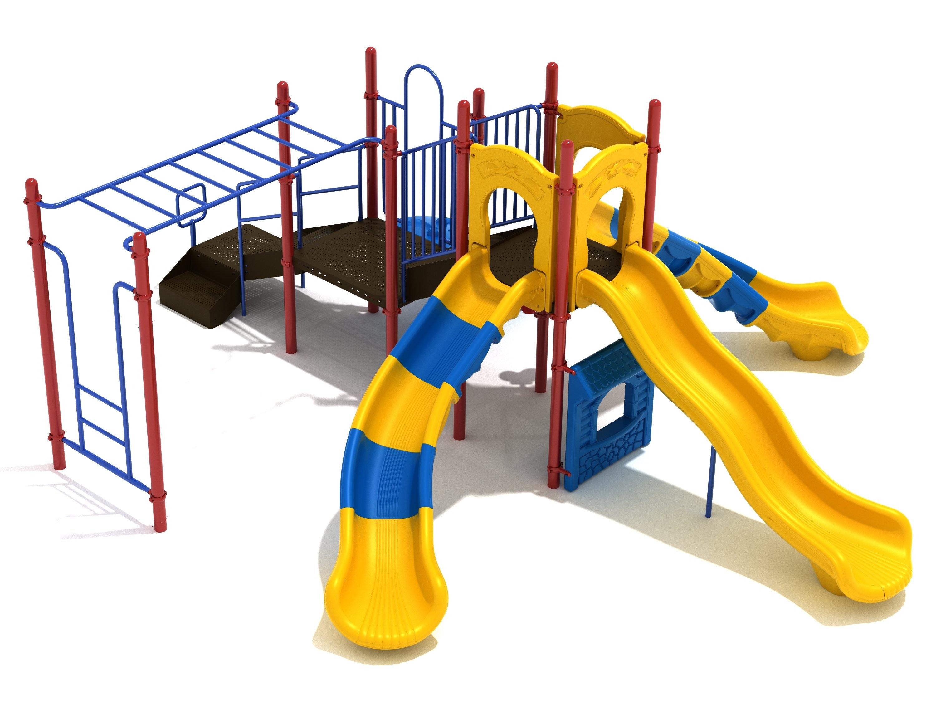 Montauk Downs commercial playground in Primary colors, alternate view