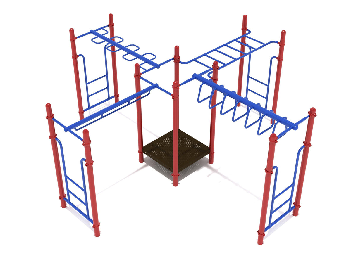 Waverly Woods commercial playground in Primary colors, alternate view