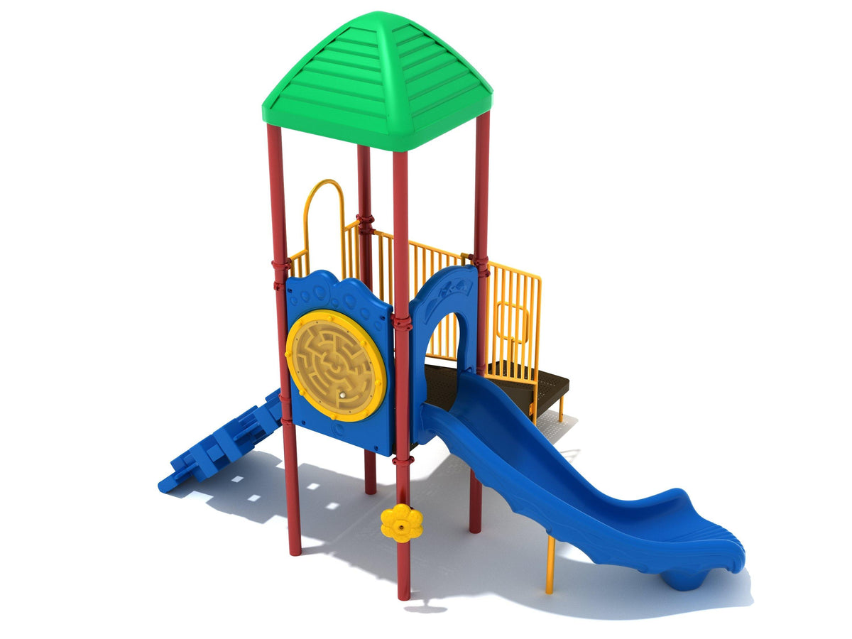 Eagles Perch commercial playground in Primary colors, alternate view