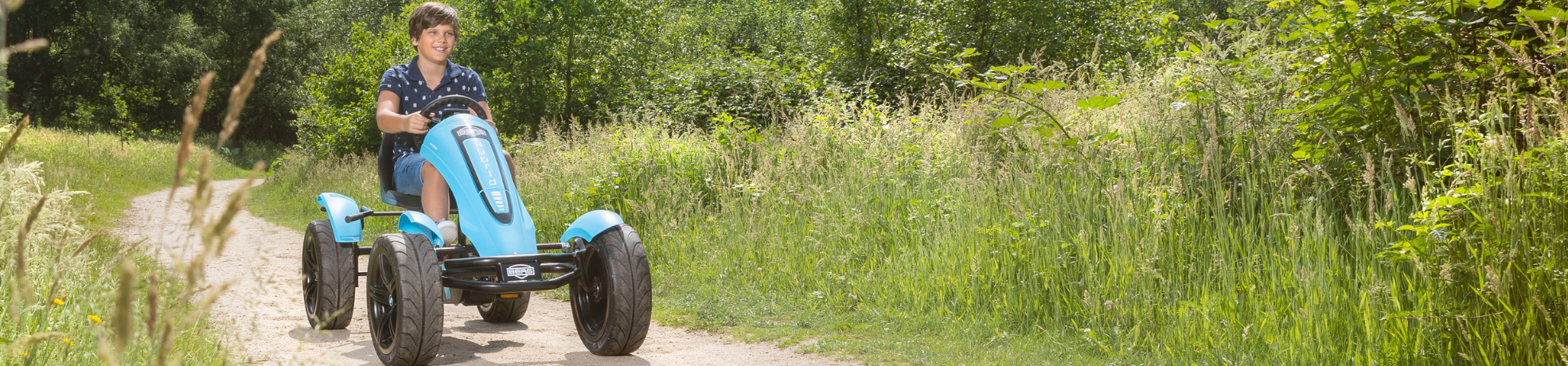 Teenager Riding a BERG Pedal Kart