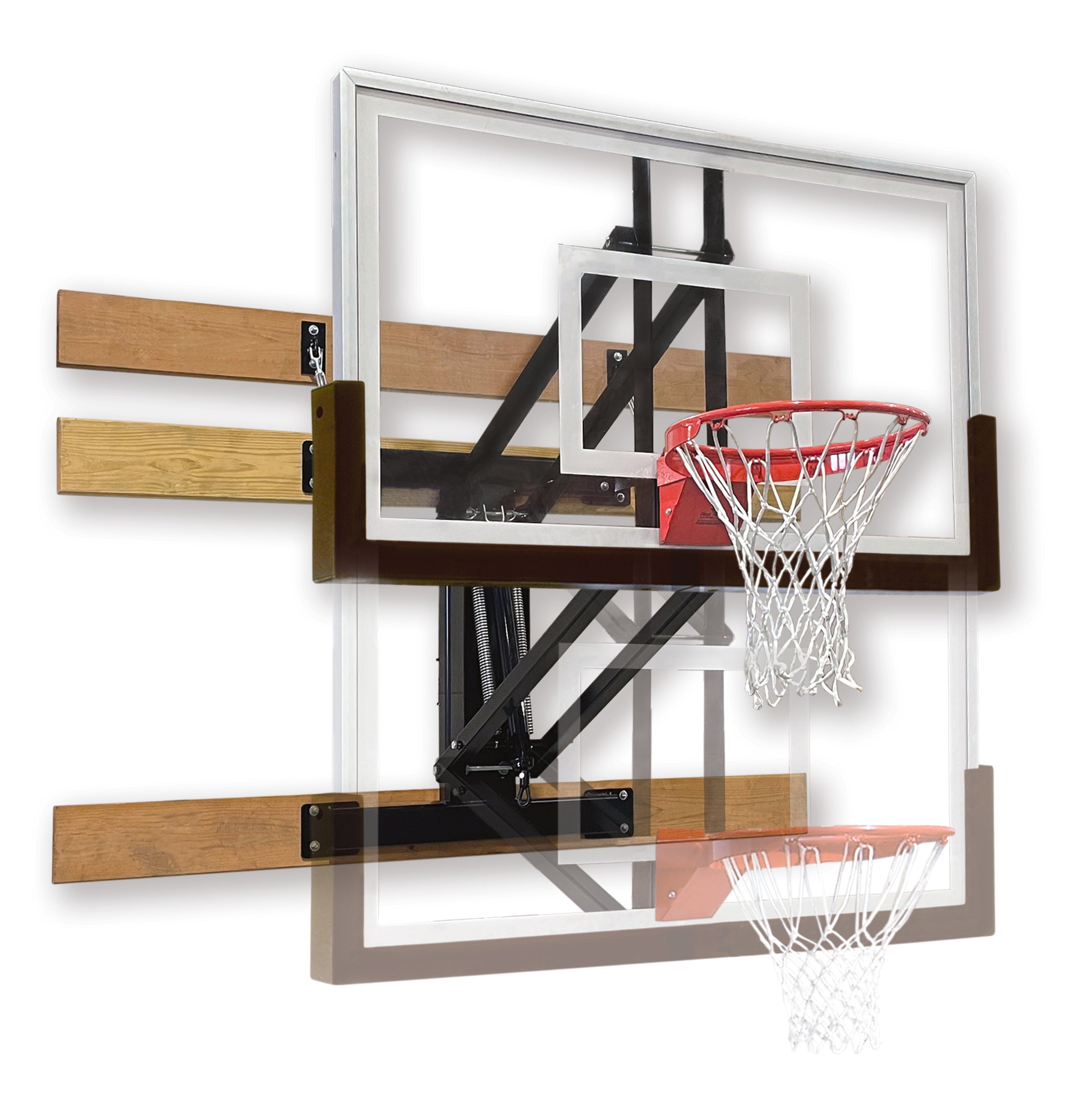 VersiVector Commercial Adjustable Wall-Mount Basketball Goal