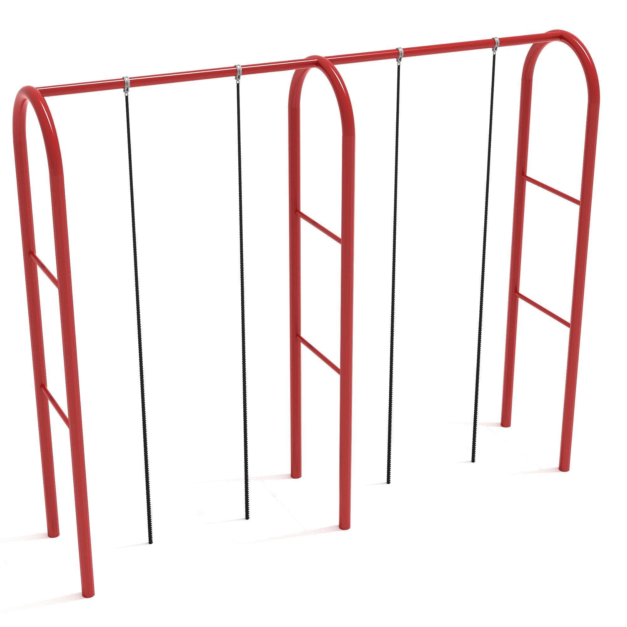 Rope Climber with Arch Posts: Quad Station commercial playground equipment