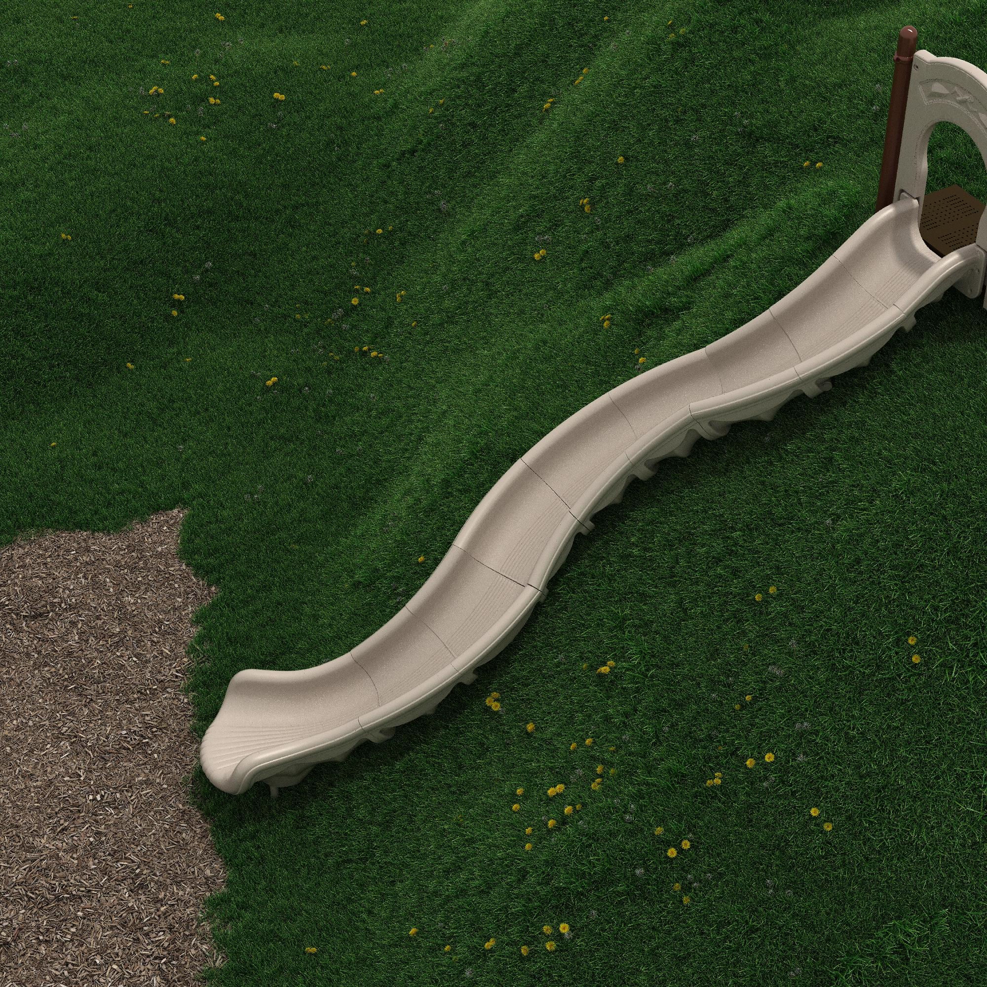 9-Foot Single Zig Zag Embankment Slide commercial playground equipment