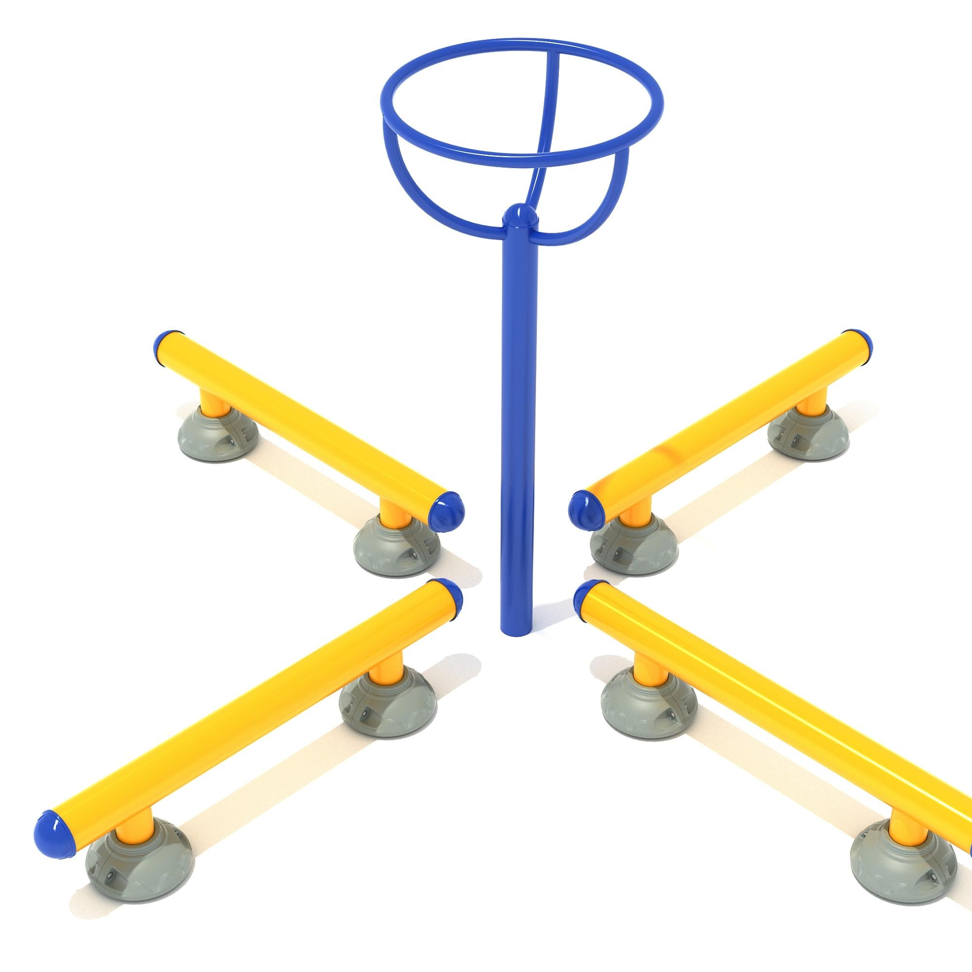 Balance Step Circle: Quad Station commercial playground equipment