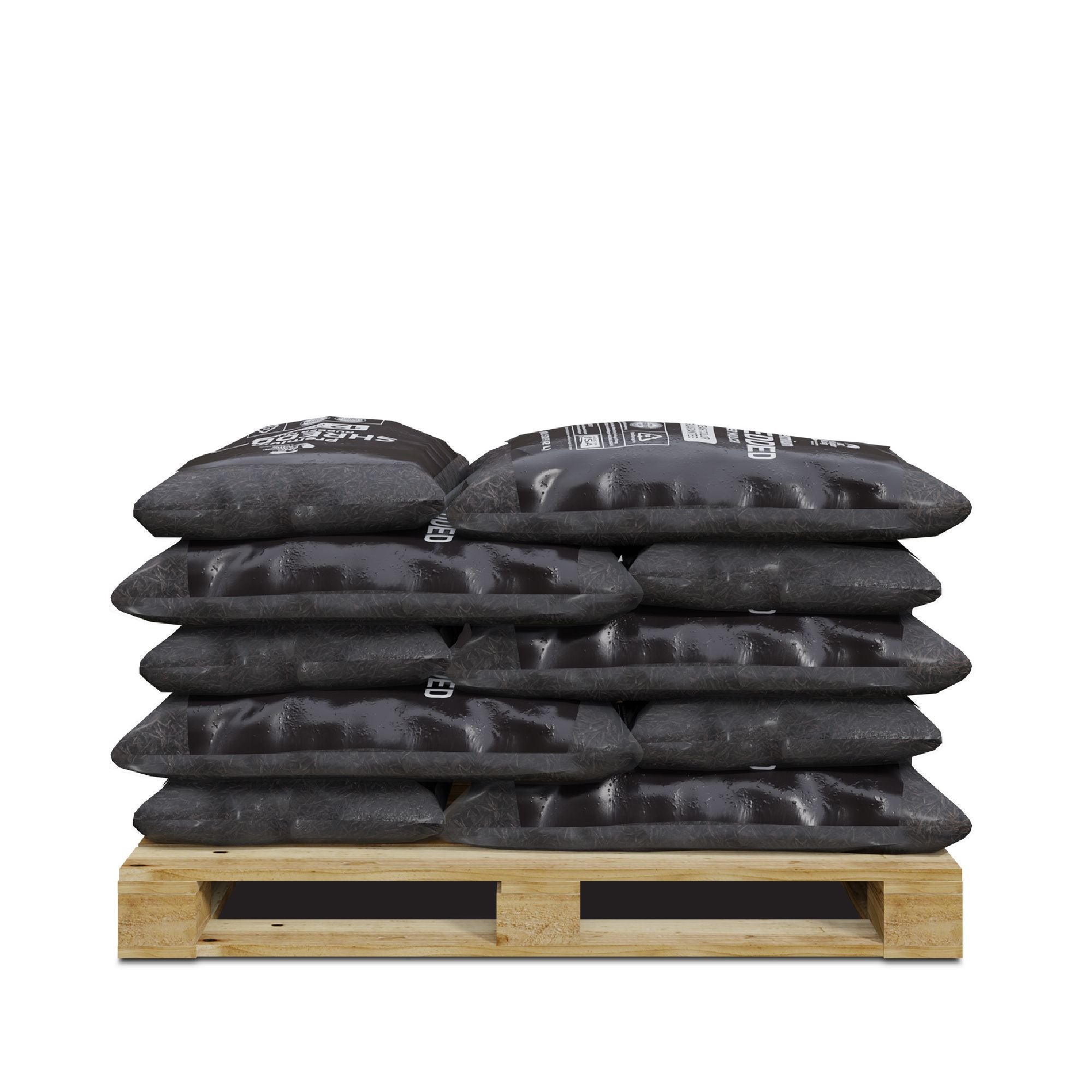 GroundSmart Brown shredded rubber landscape mulch pallet
