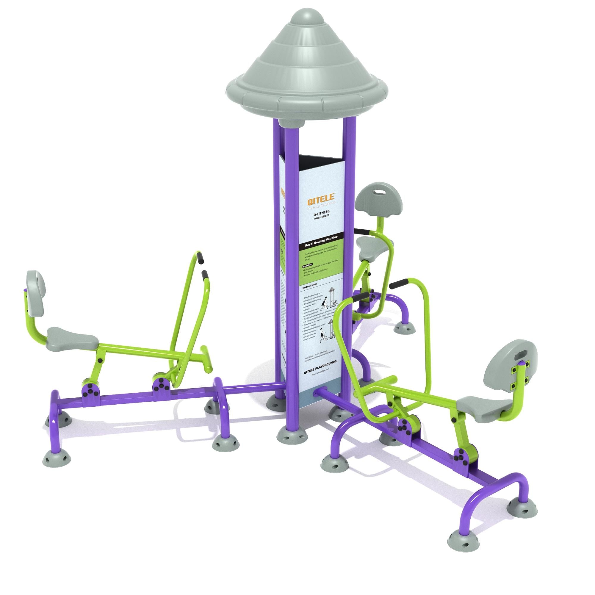 Rower: Royal Triple Station commercial playground equipment