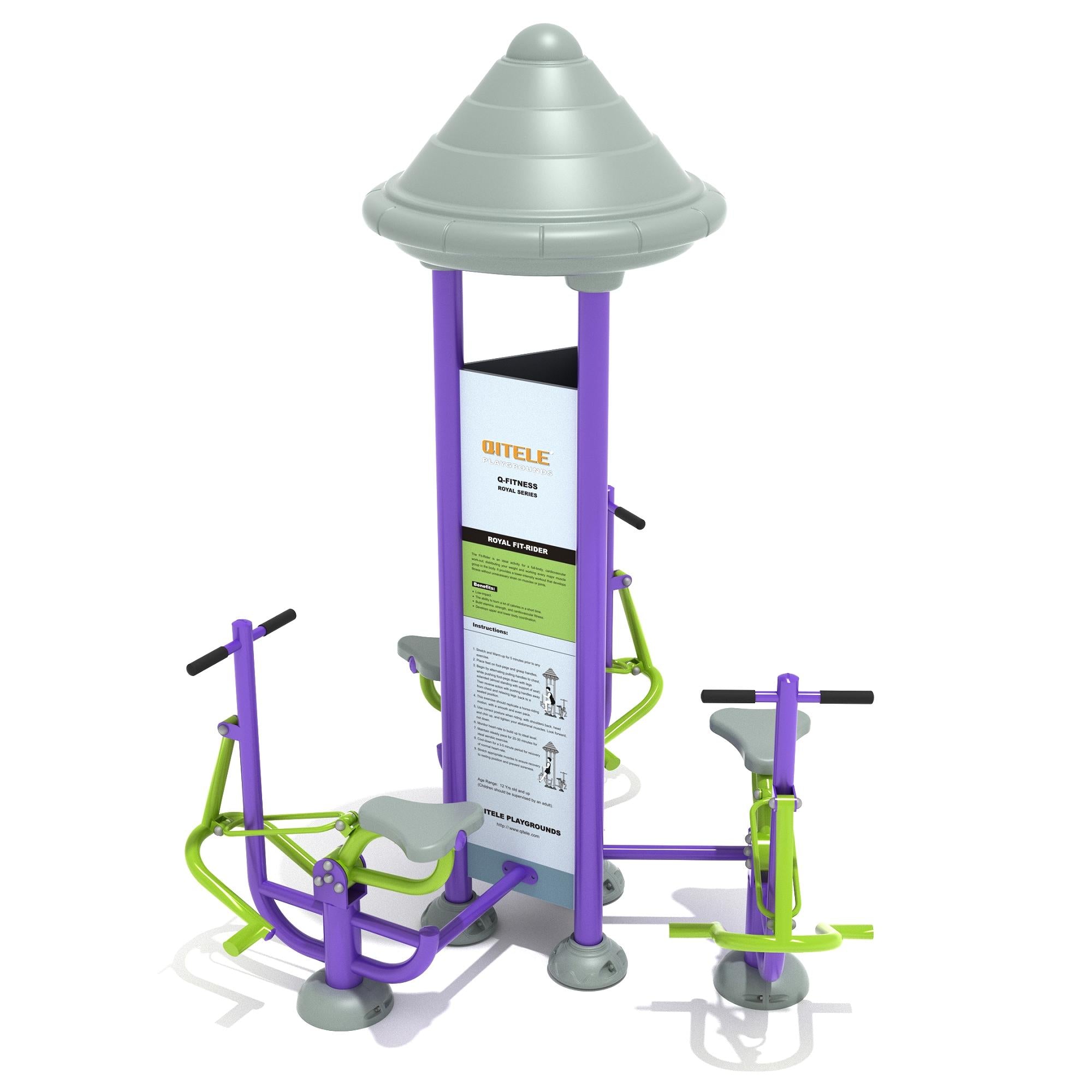 Fit Rider: Royal Triple Station commercial playground equipment