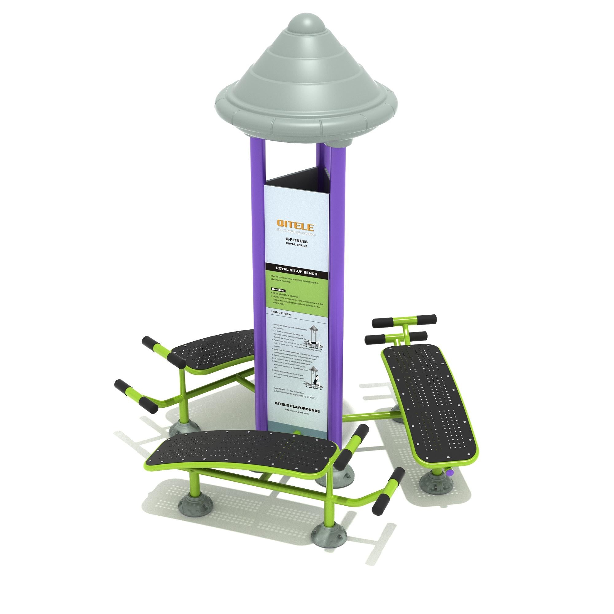 Sit Up Bench: Royal Triple Station commercial playground equipment