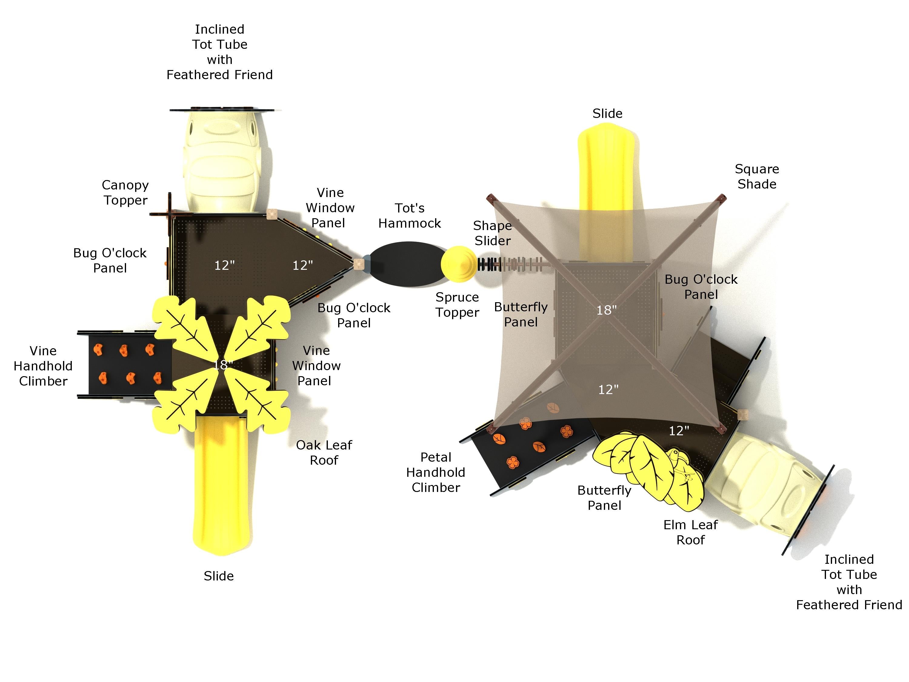 Hydrangea Canopy Mini commercial playground