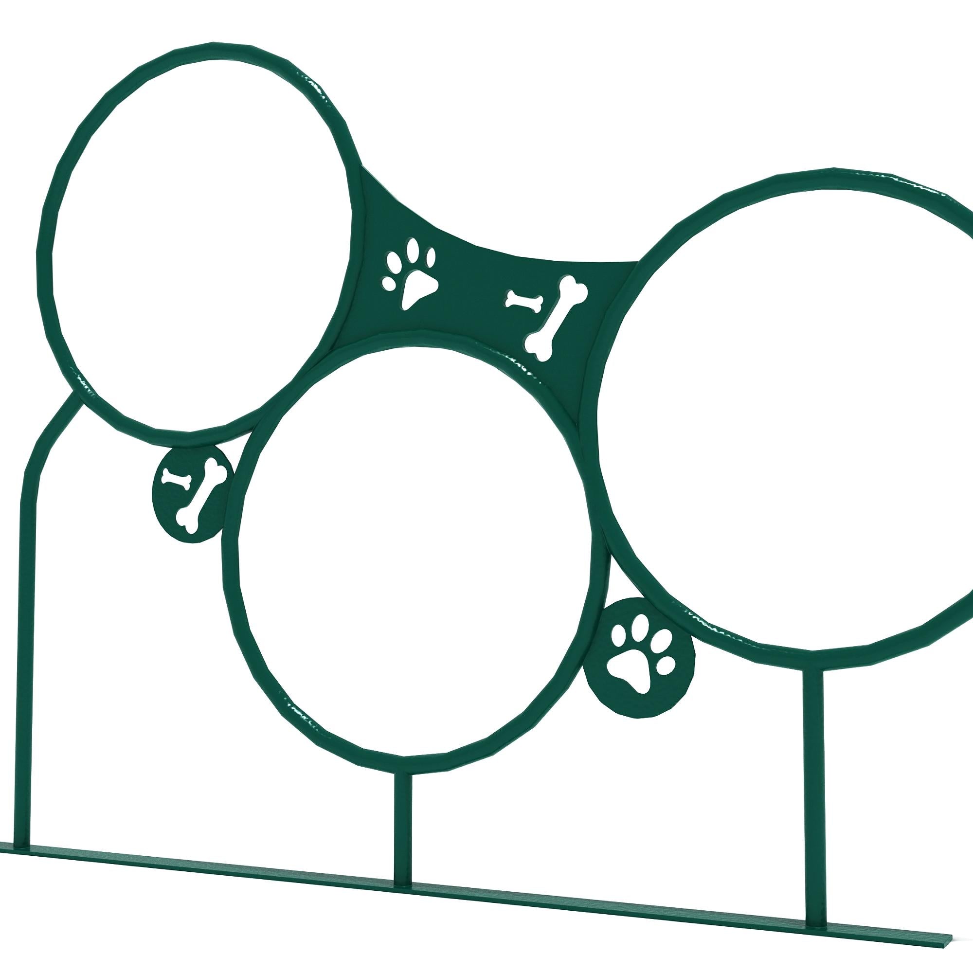 Three Hoop Dog Rings commercial playground equipment
