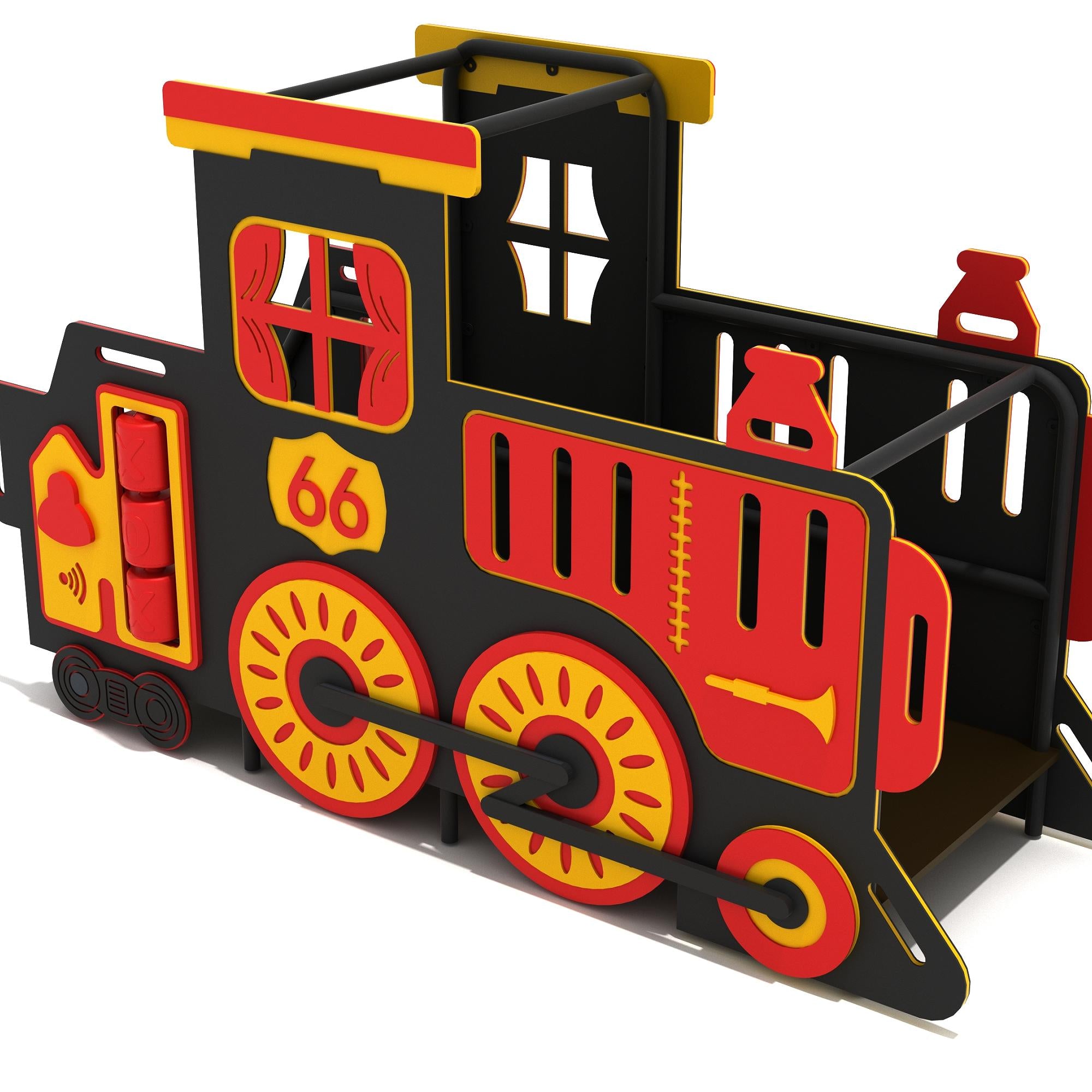 Train Playhouse commercial playground equipment view 2