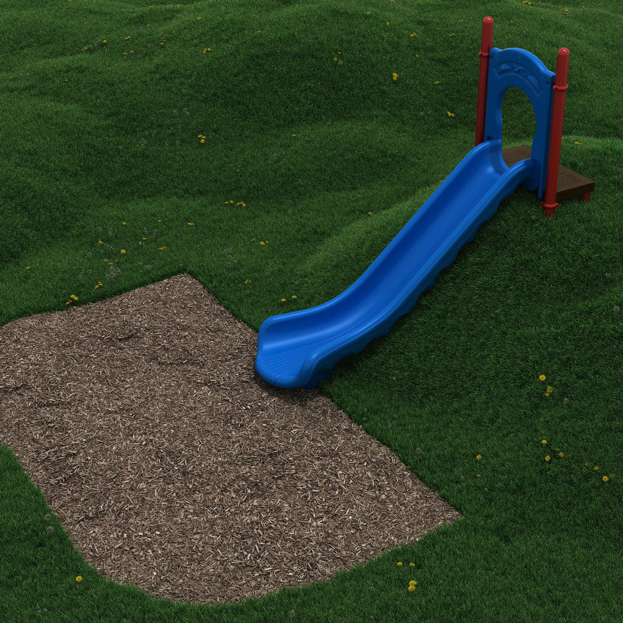 5-Foot Single Straight Embankment Slide commercial playground equipment