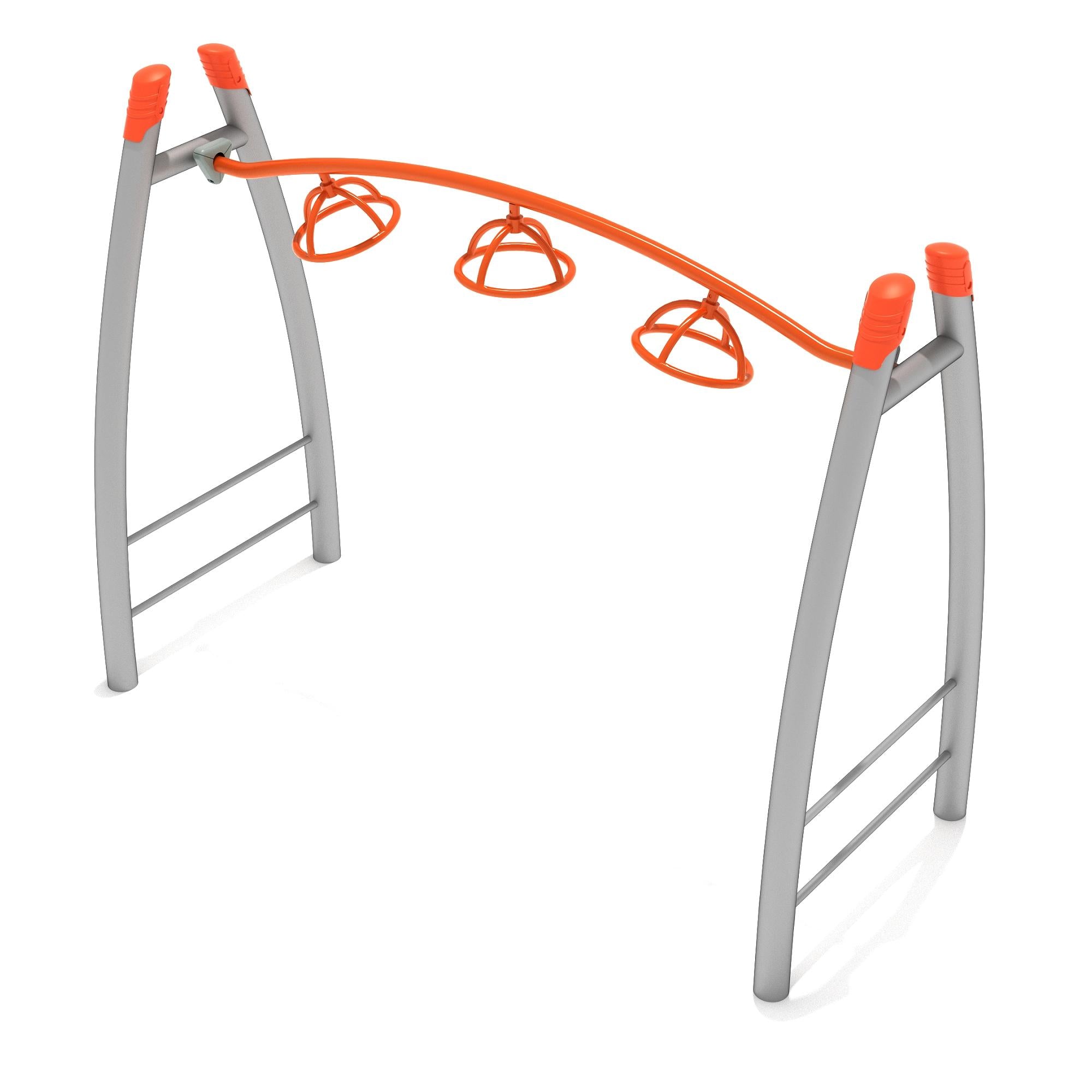 Curved Post 3-Wheel Overhead Spinner commercial playground equipment