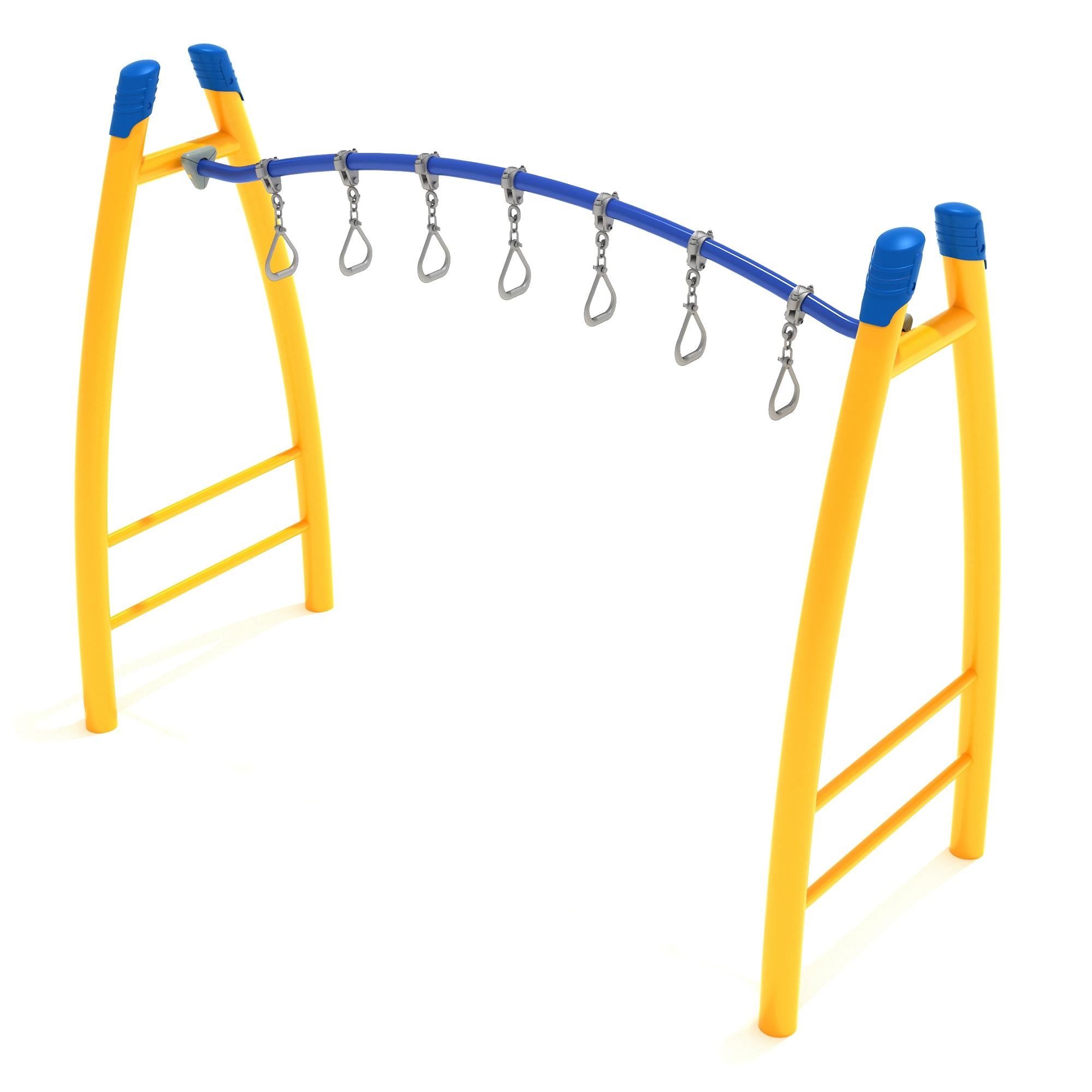 Curved Post Curved Overhead Swinging Ring Ladder commercial playground equipment