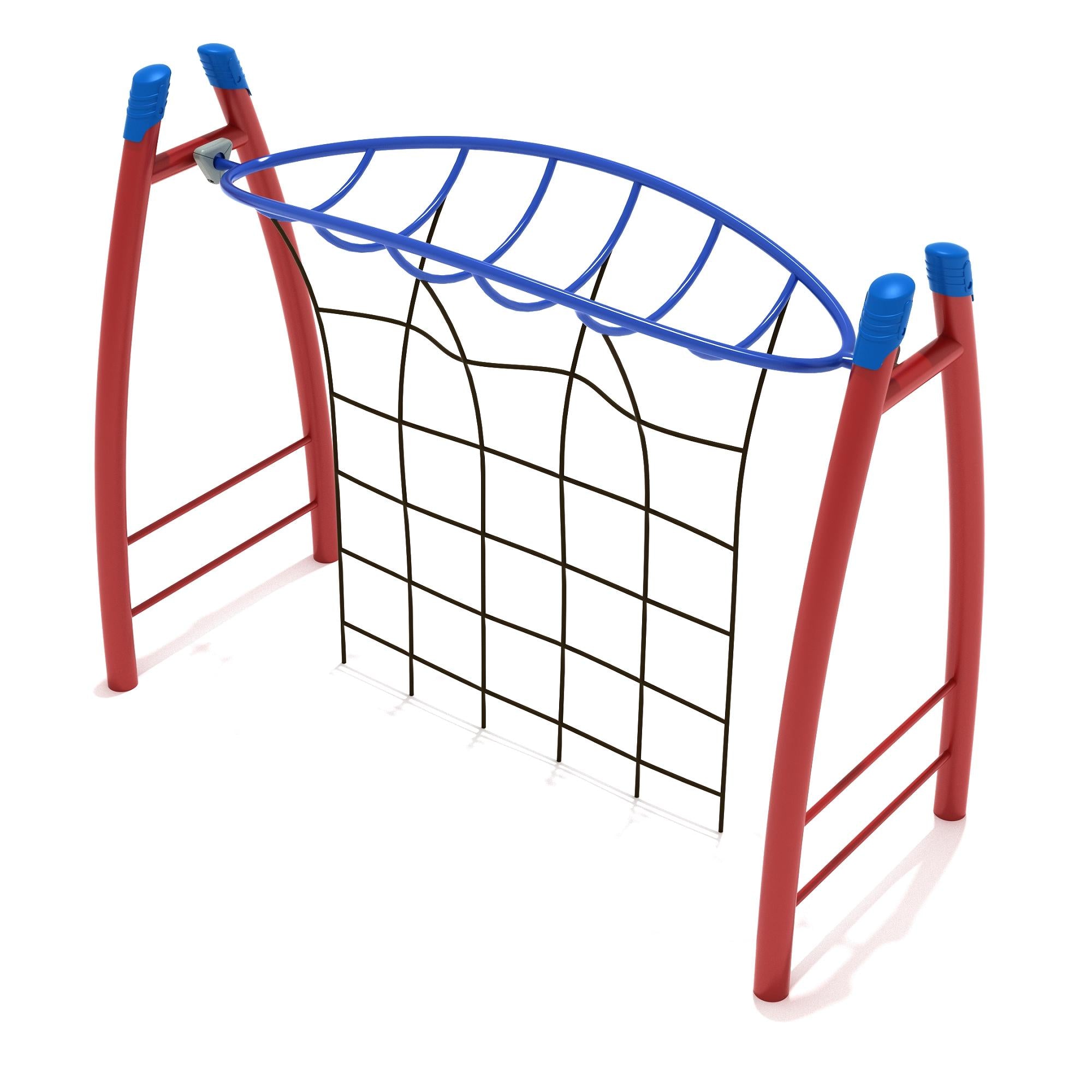 Curved Post Overhead Inverted Horizon Climber with Rope Attachment commercial playground equipment