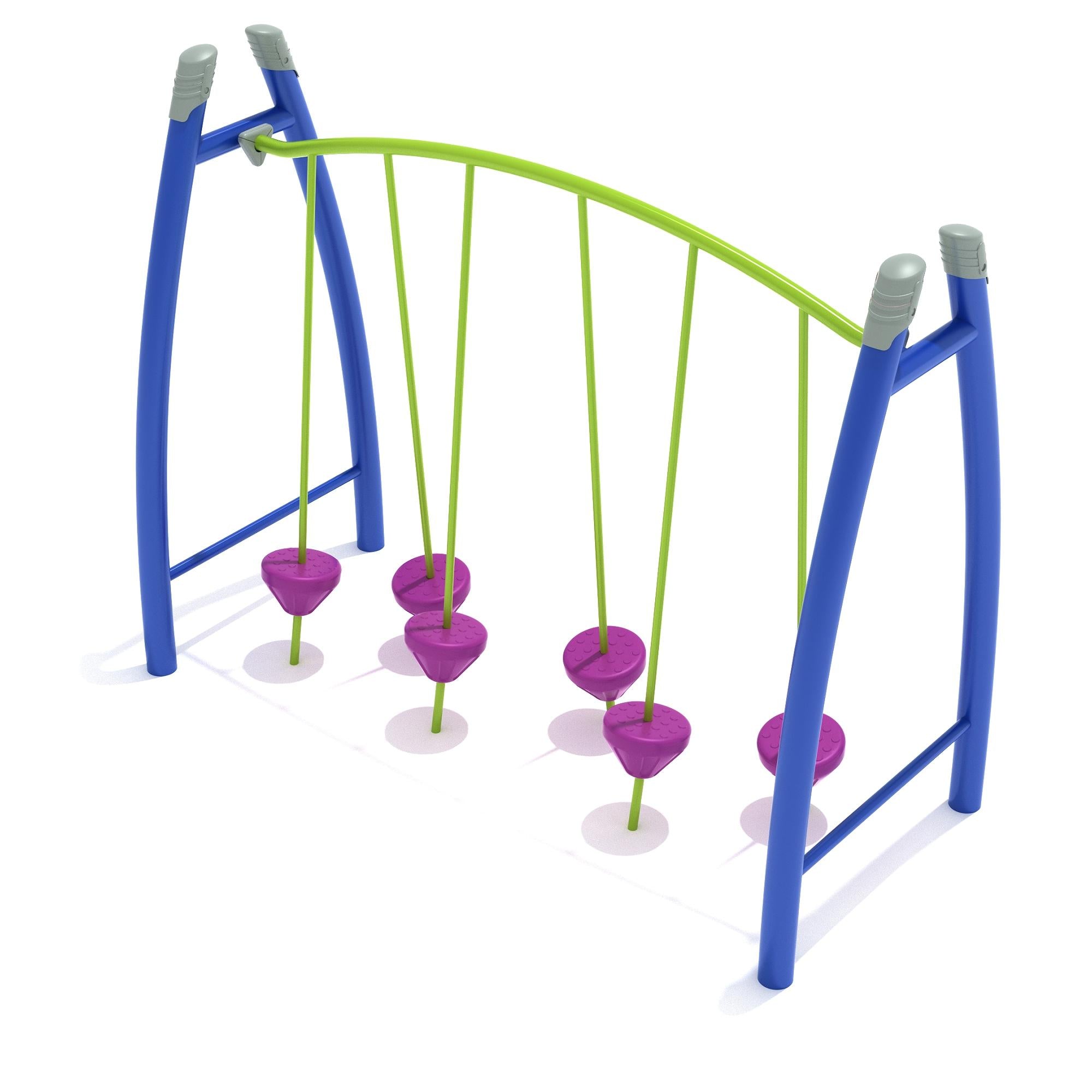 Curved Post Tilted Pebble Bridge commercial playground equipment