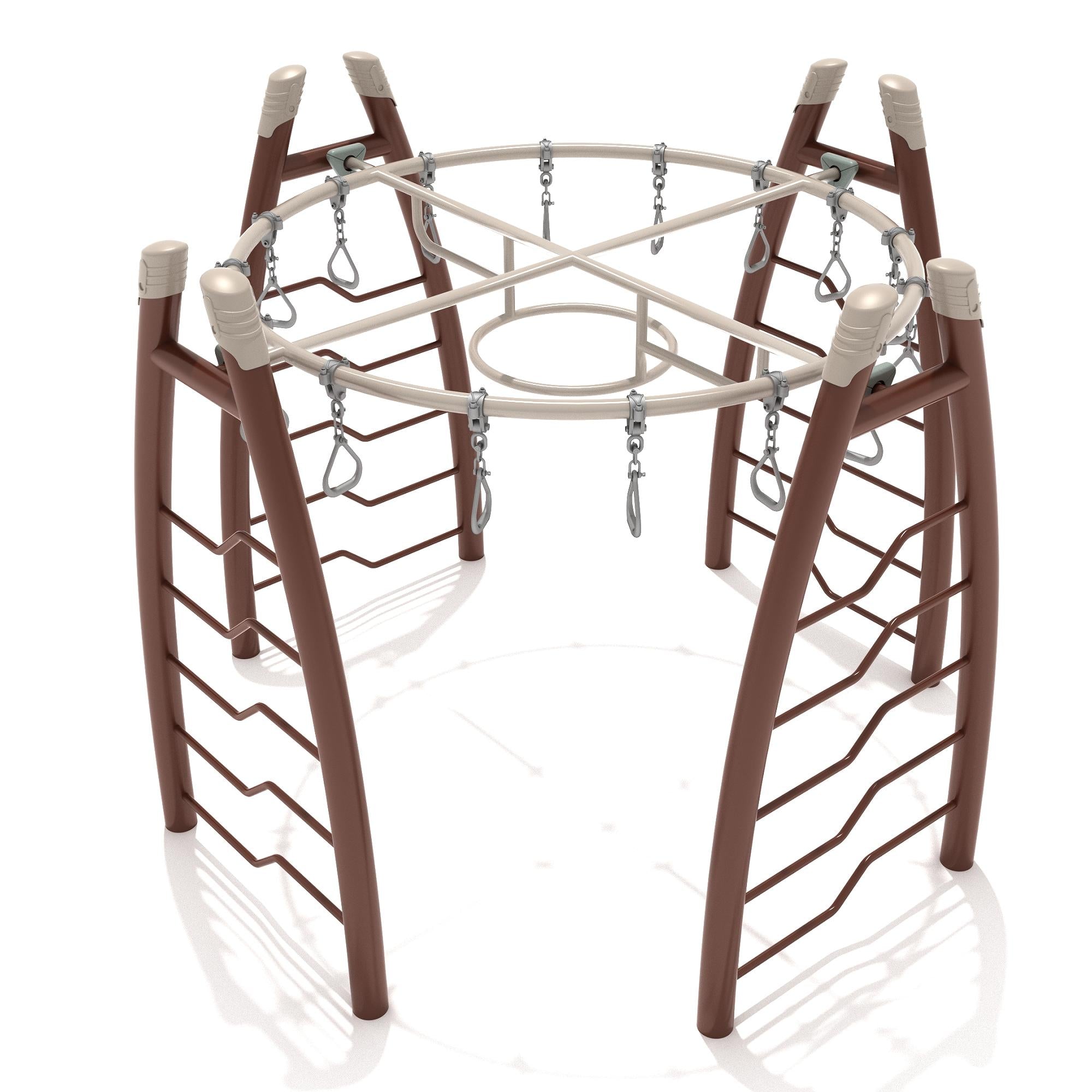 Curved Post Circle Overhead Swinging Ring Ladder commercial playground equipment