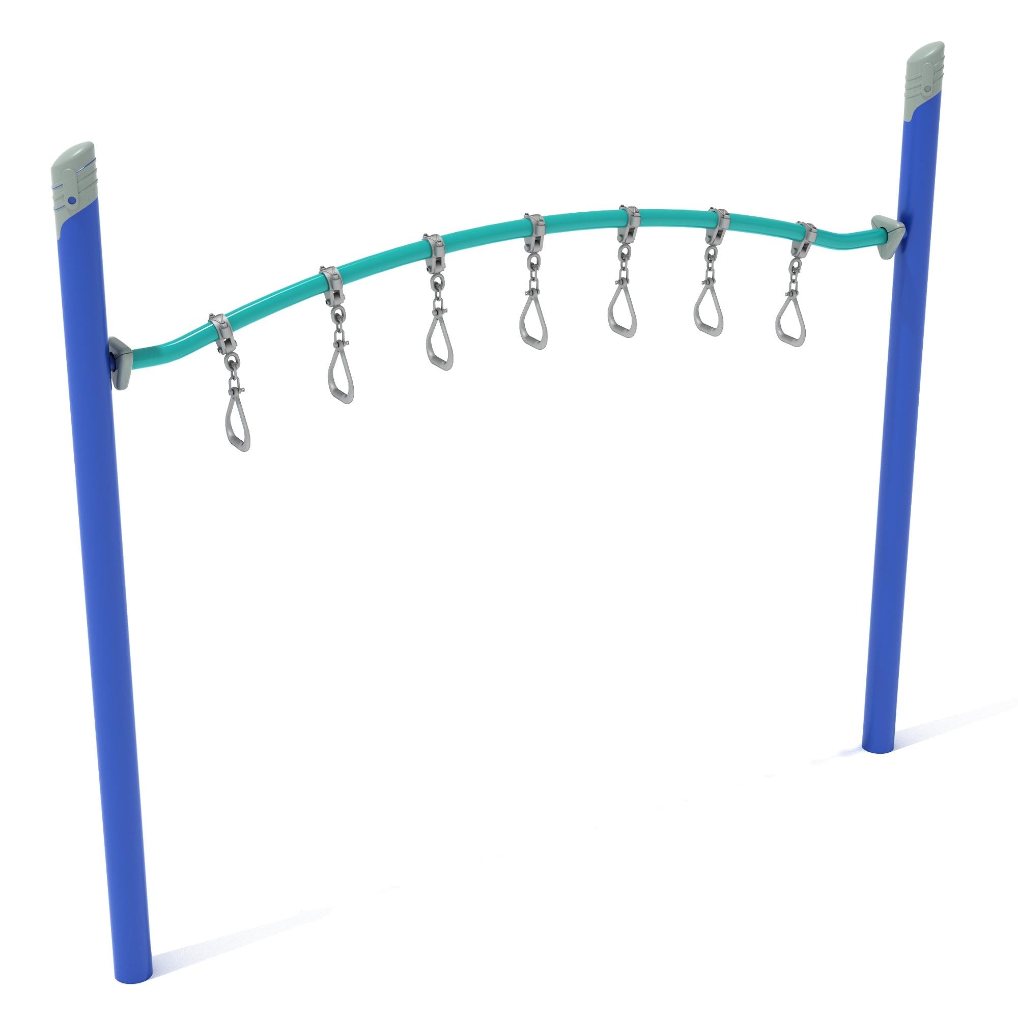 Single Post Curved Overhead Swinging Ring Ladder commercial playground equipment