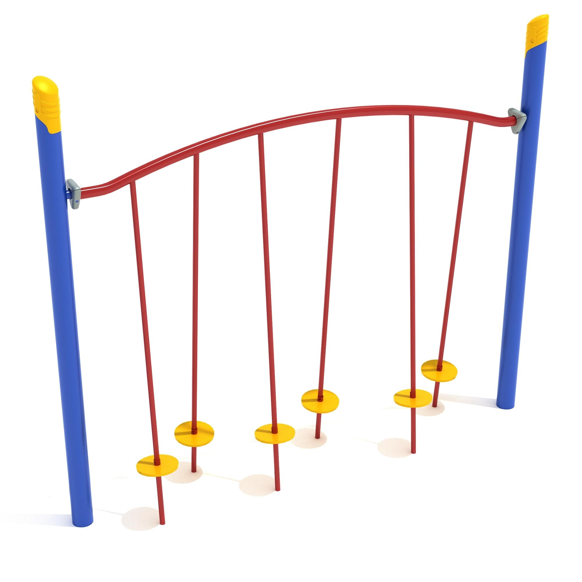 Single Post Tilted Lilly Pad Bridge commercial playground equipment