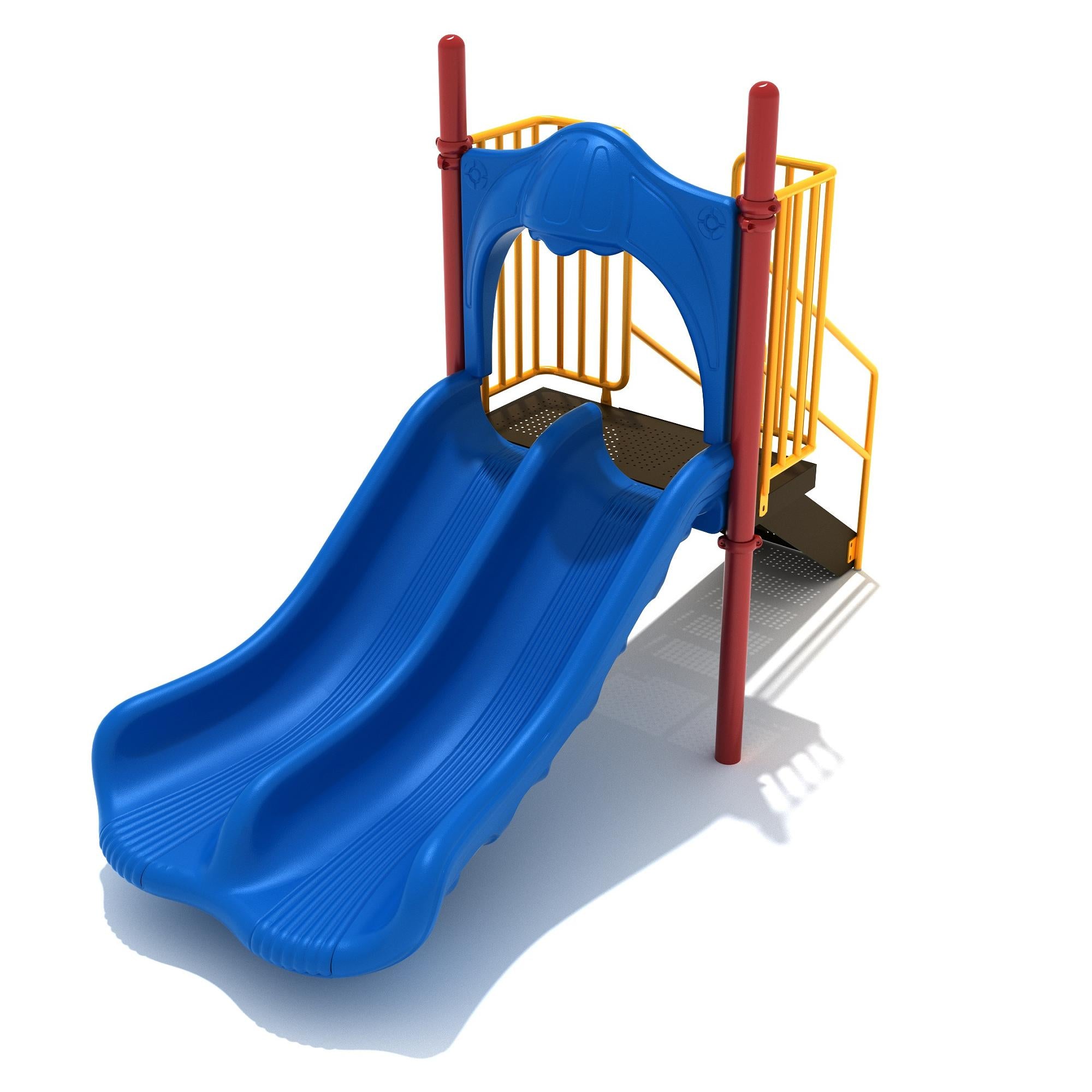 3-Foot Double Straight Slide commercial playground equipment