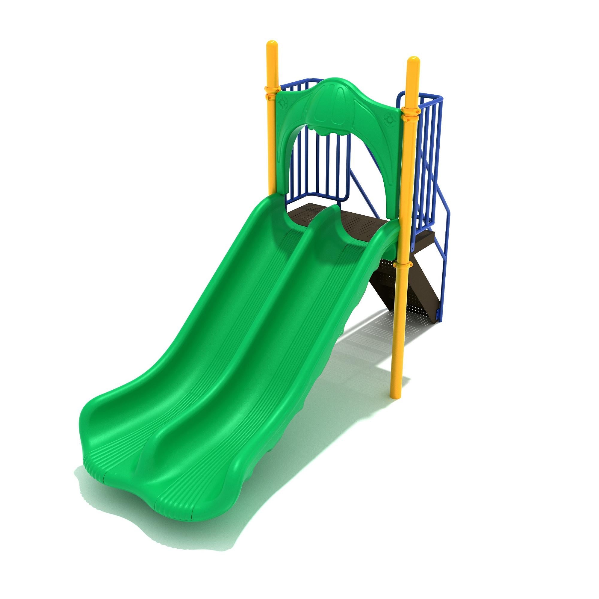 4-Foot Double Straight Slide commercial playground equipment