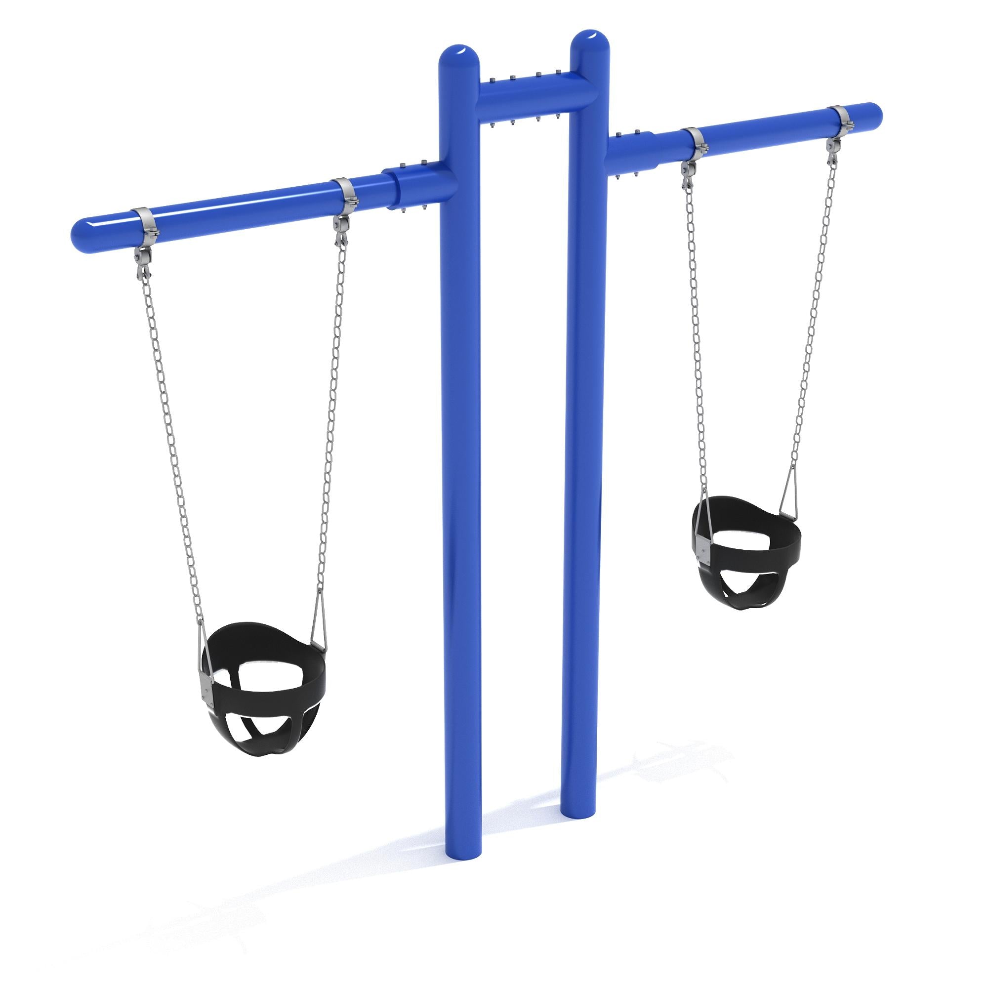 Elite Single-Post T-Swing with Bucket Seat Package commercial playground equipment