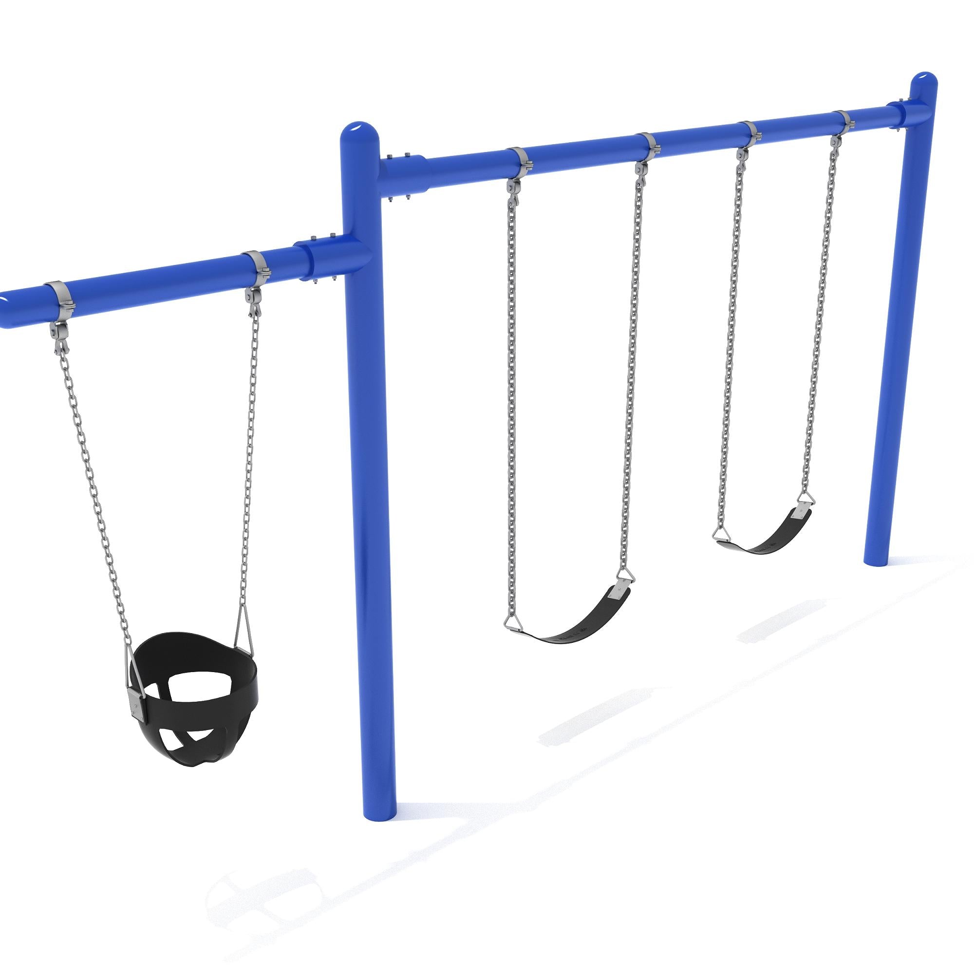 Single-Post Commercial Swing Set with Cantilever commercial playground equipment
