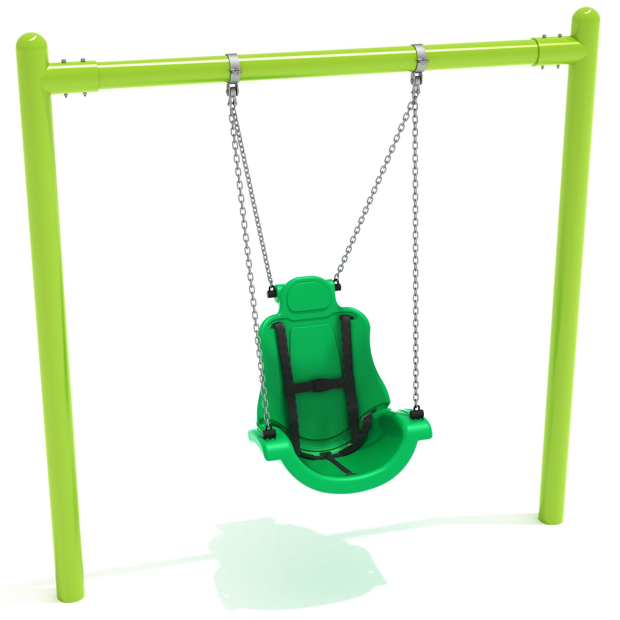 High-Capacity Adaptive Single-Post Swing Set with Seat commercial playground equipment